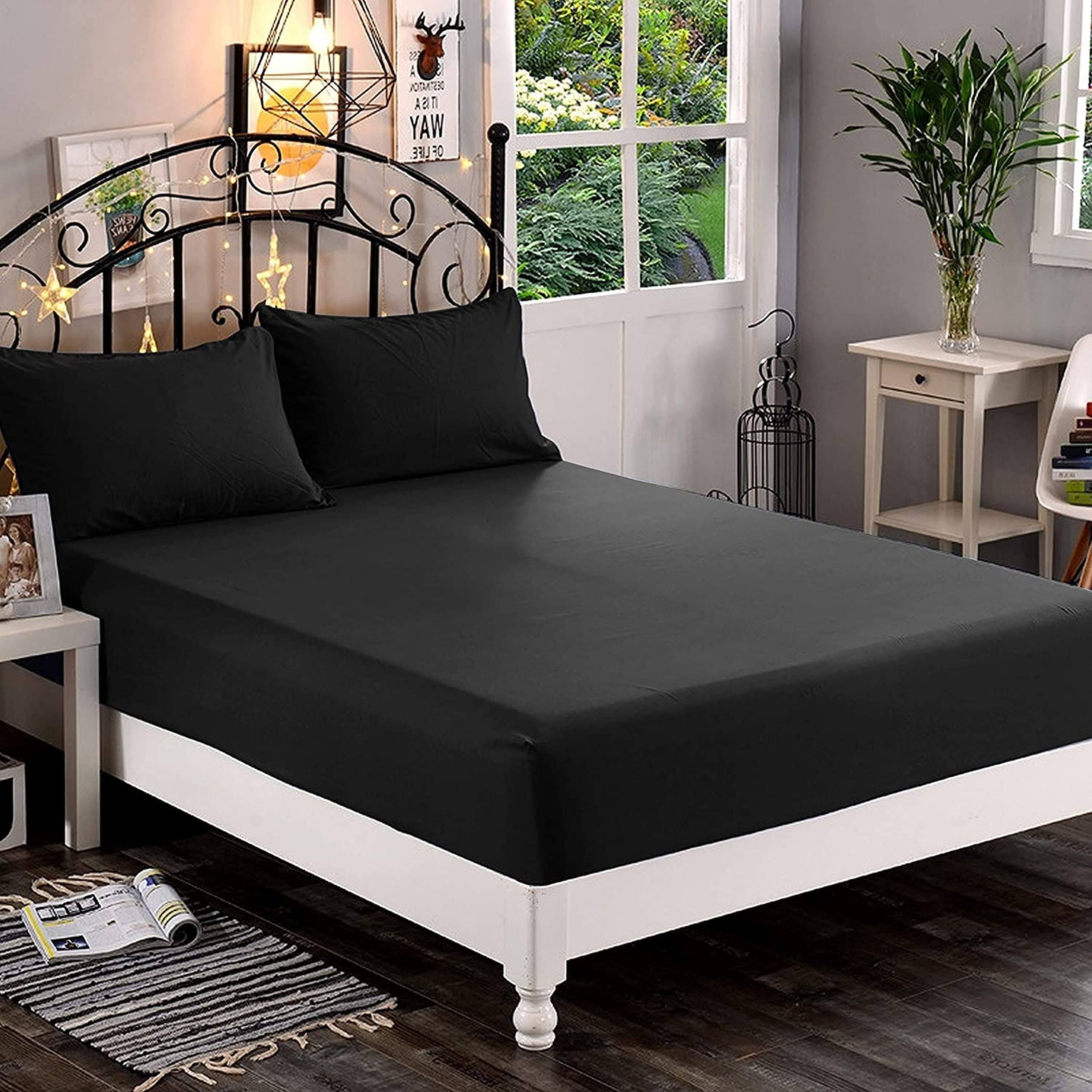 Elegant Comfort Premium Hotel 1-Piece, Luxury & Softest 1500 Thread Count Egyptian Quality Bedding Fitted Sheet Deep Pocket Up to 16inch, Wrinkle and