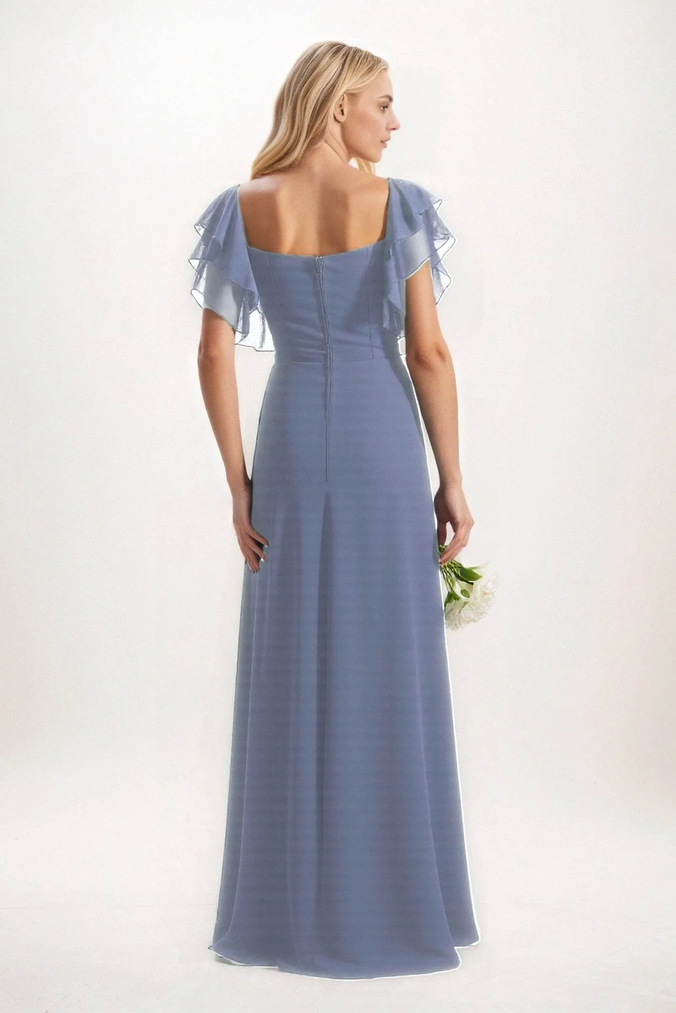 A-Line Maxi Chiffon Bridesmaid Dress CB0856