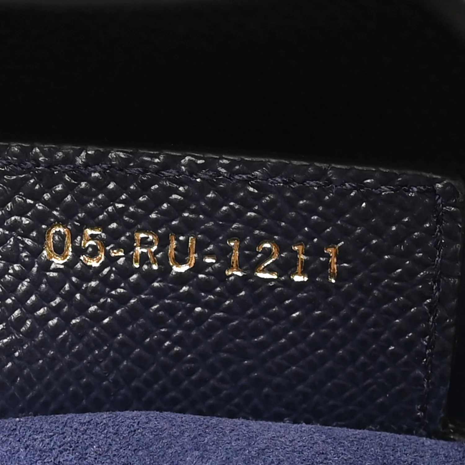 Grained Calfskin Saddle Bag Navy