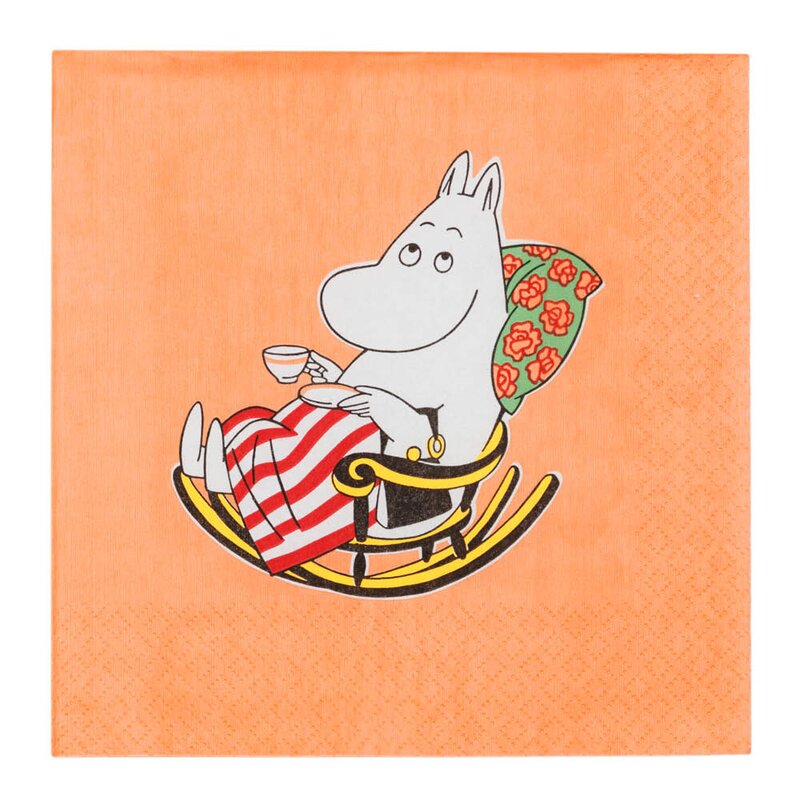 Mummi serviett 33x33 cm 20 stk Mummimamma oransje