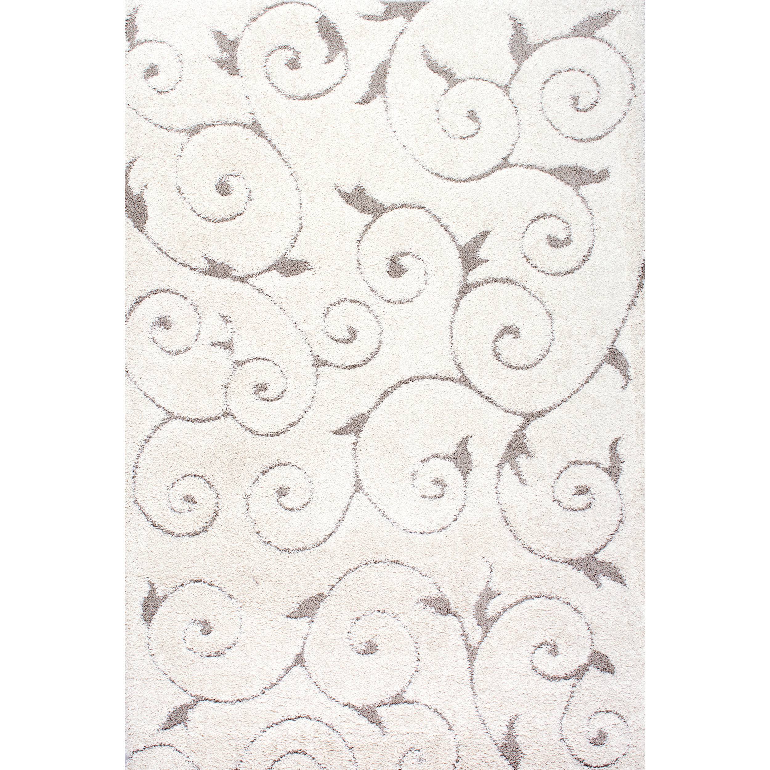 nuLOOM OZSG06A Shag Area Rug, Ivory/Beige