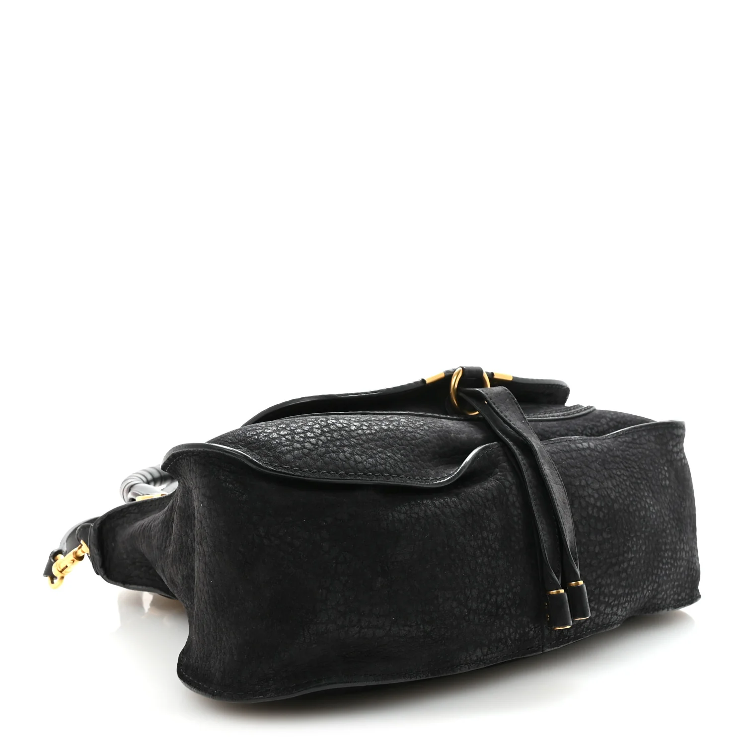 Nubuck Calfskin Medium Marcie Satchel Black