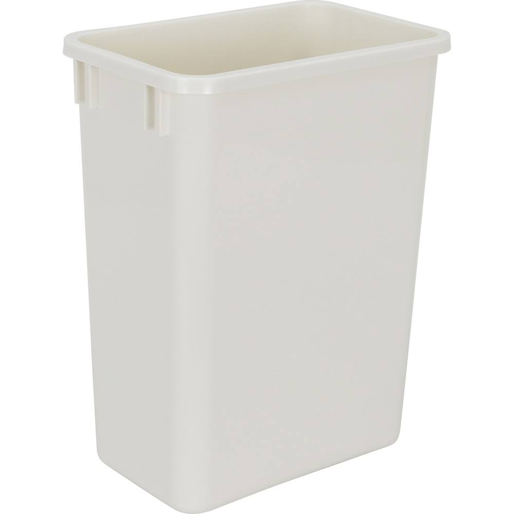 Hardware Resources CAN-35W - 35-Quart Plastic Waste Container, White.
