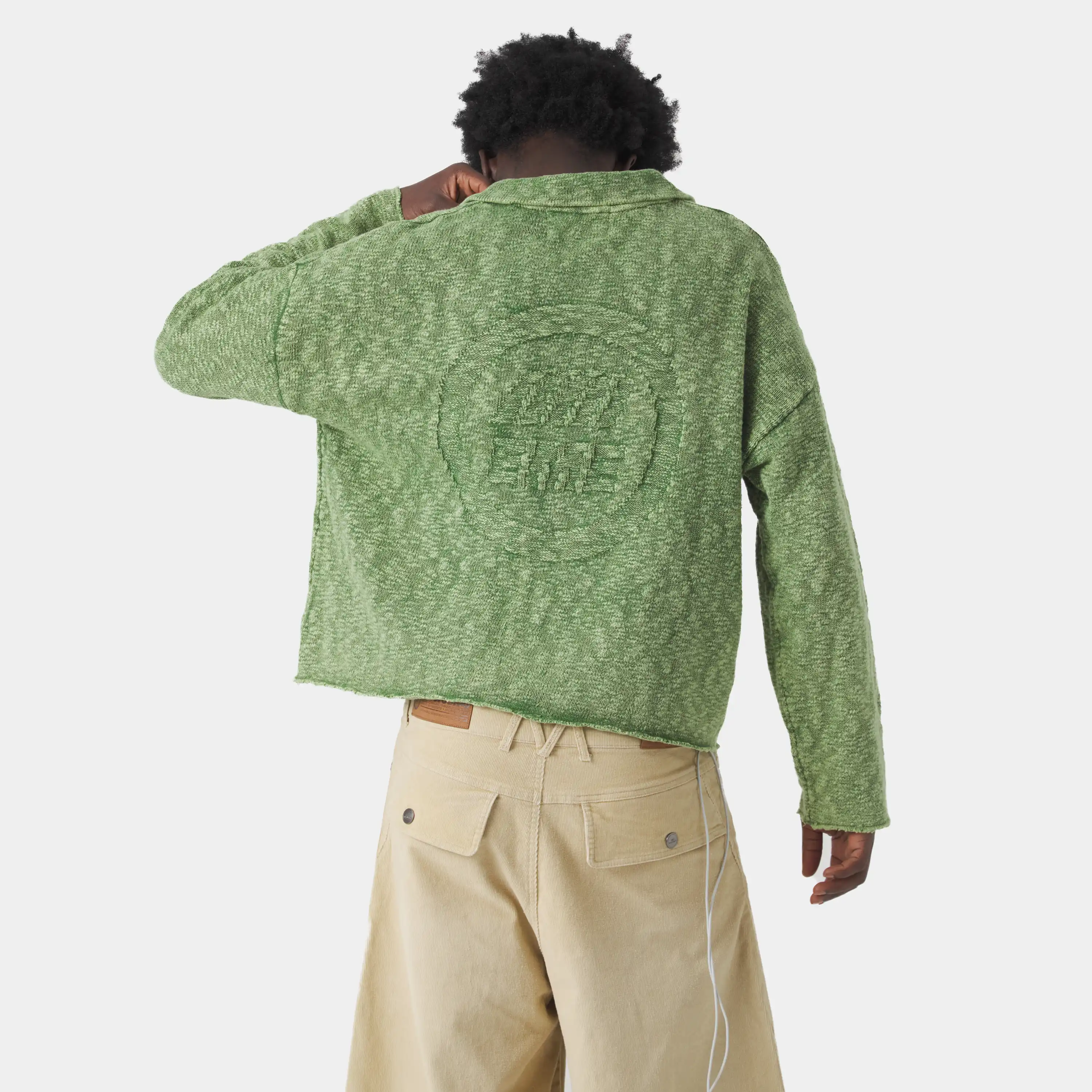 Kiff Bottle Distressed Knit Polo