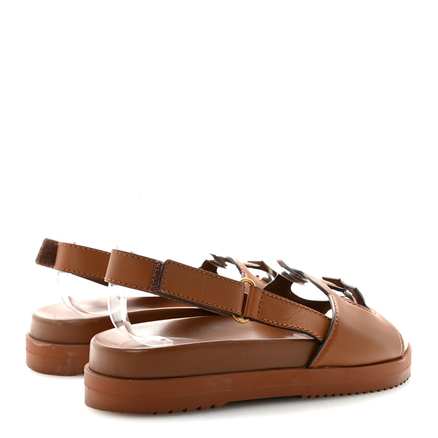 Cosmos Softy Calfskin Interlocking G Slingback Sandals 38.5 Cuir