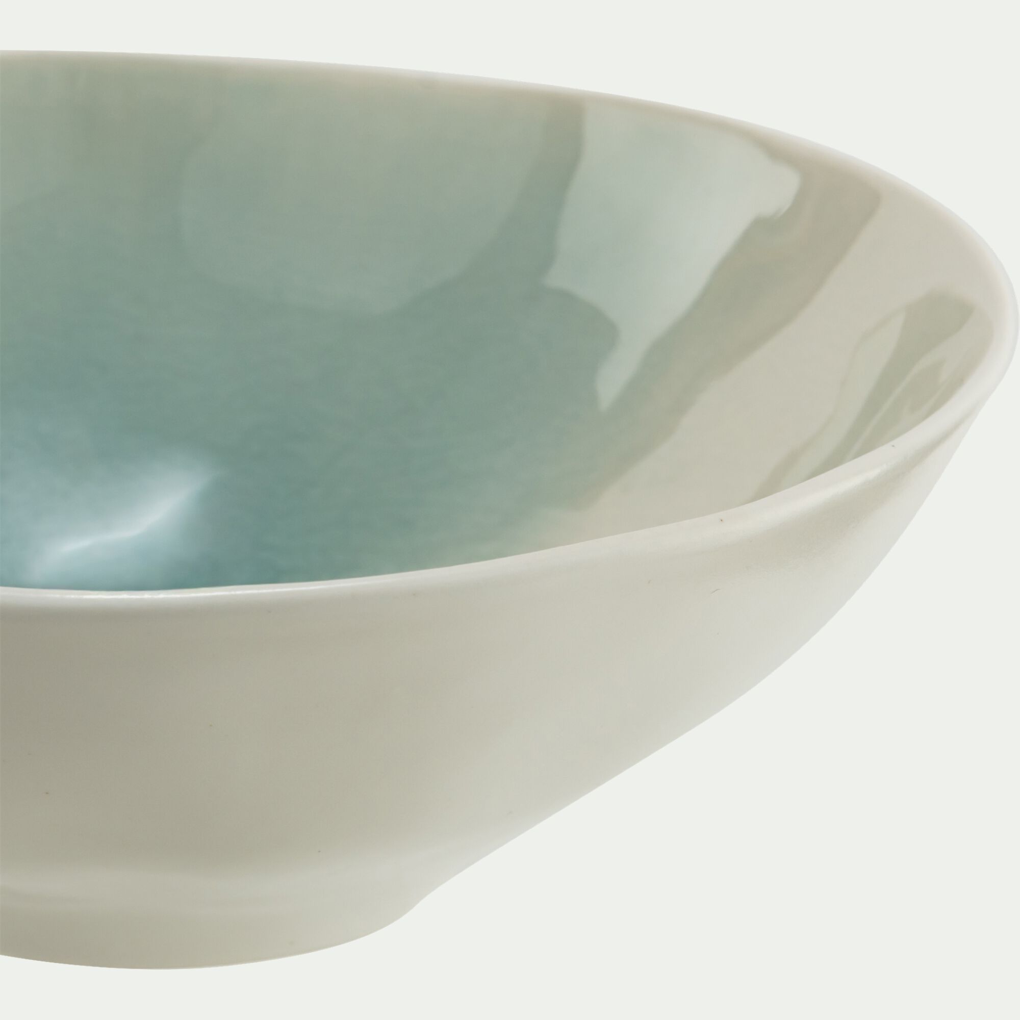 AZURIA - Assiette creuse en grès D20cm - bleu