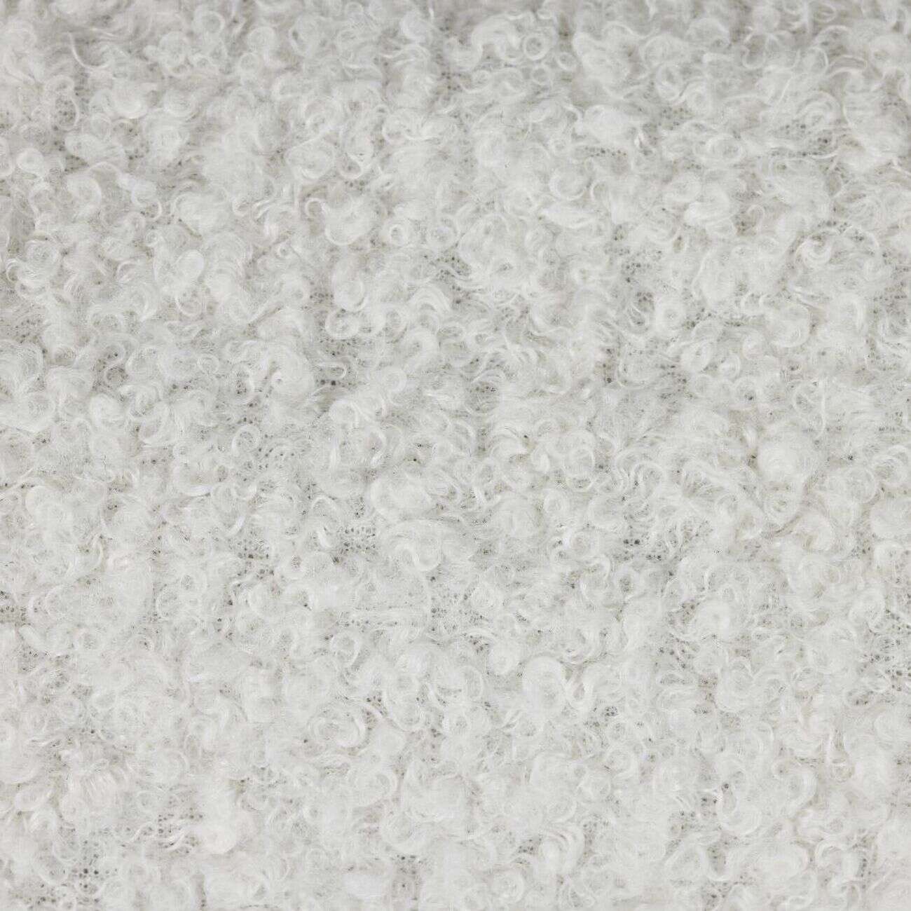 Protège canapé 3 places effet laine bouclée blanc L279x179cm