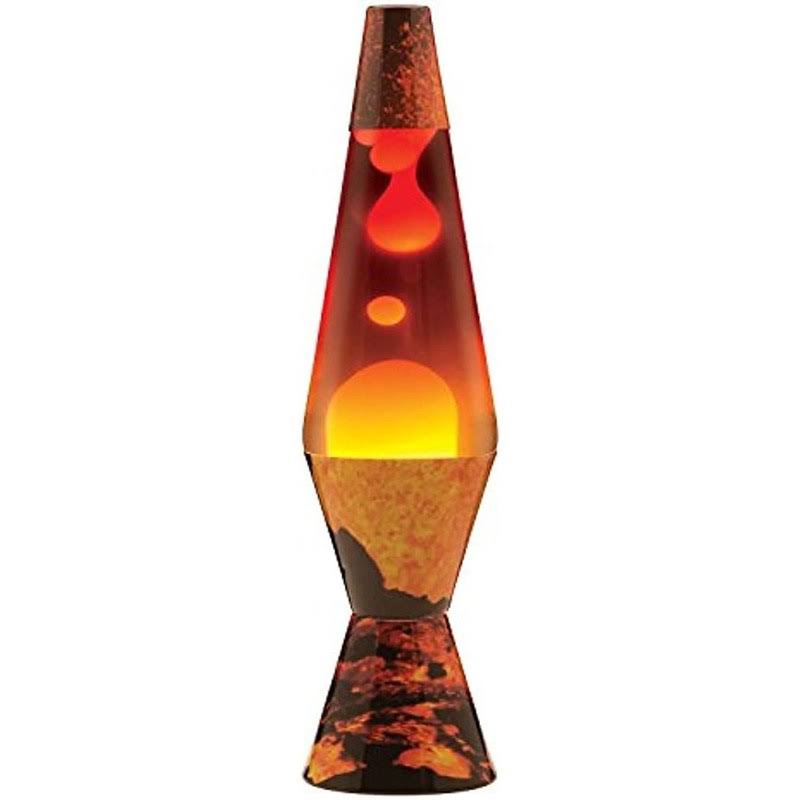 Lamp Lava 2149 14.5-Inch, Decal ColorMax, Color Max Volcano Base/White Wax/Clear Liquid/Tri-Colored Globe