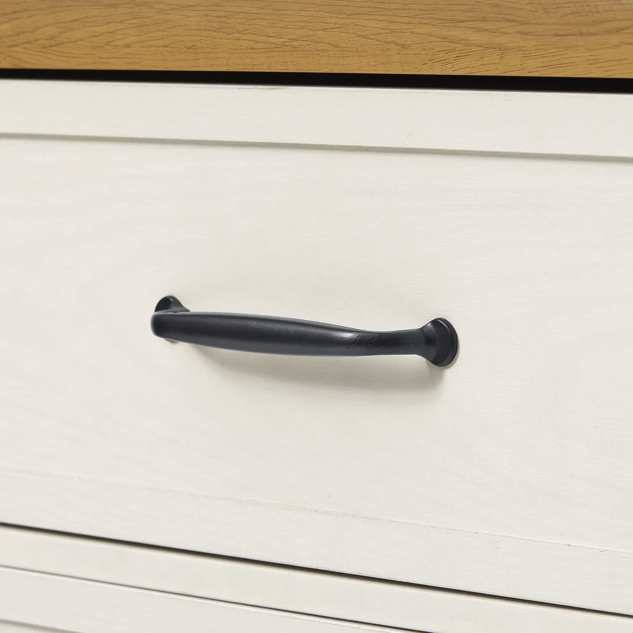 Better Homes & Gardens Canton 3-Drawer Nightstand, Textured White and Light Honey