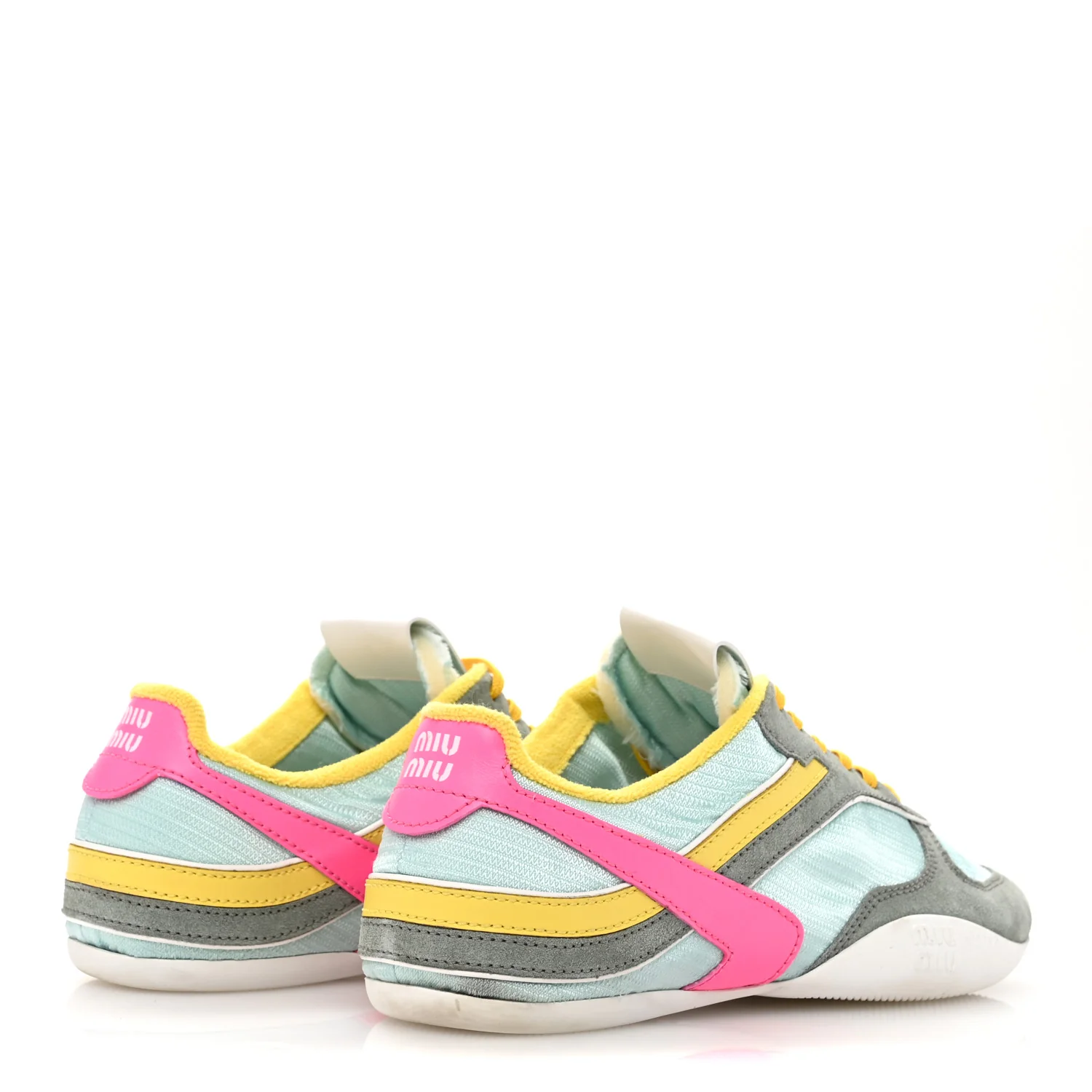 Technical Fabric Suede Gymnasium Sneakers 37 Anise Fuchsia