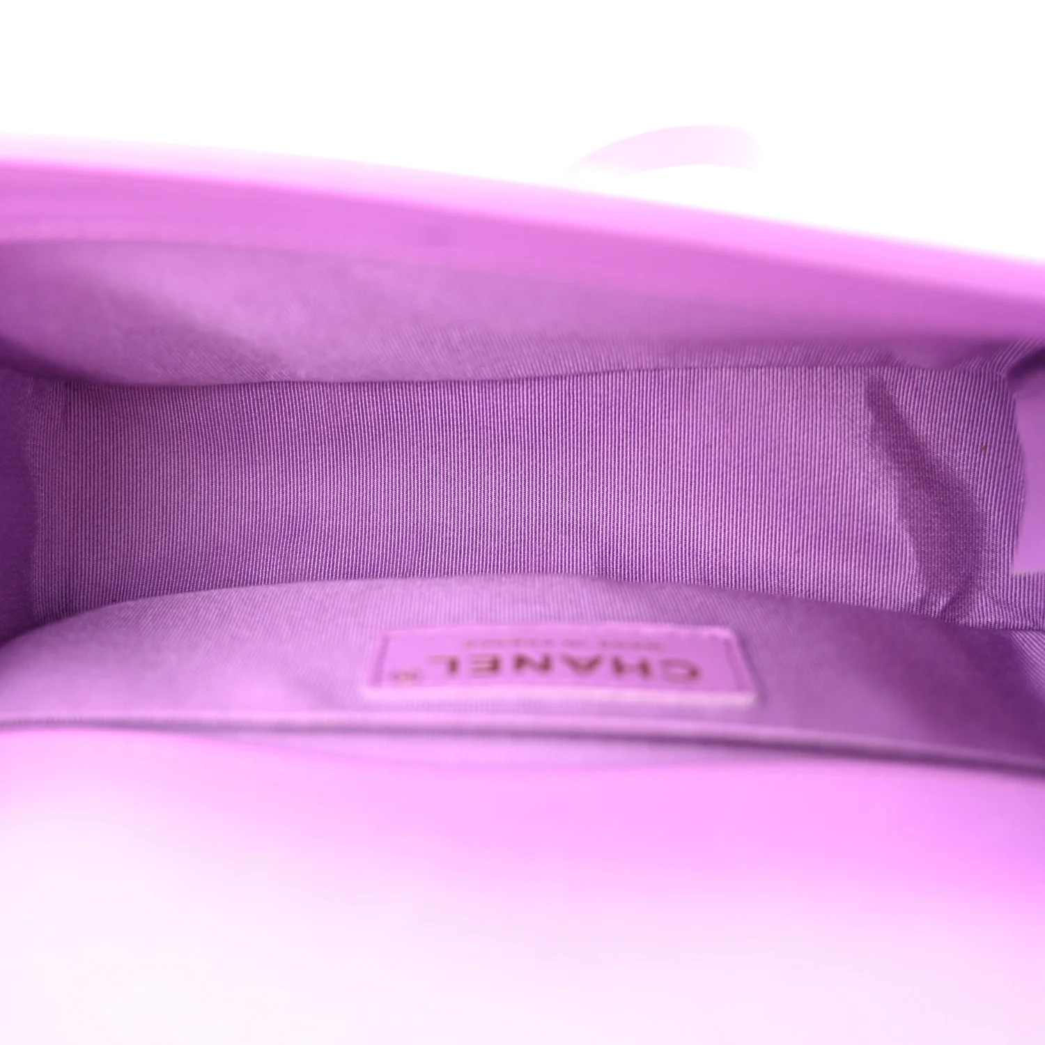 Lambskin Chevron Quilted Small Boy Flap Purple