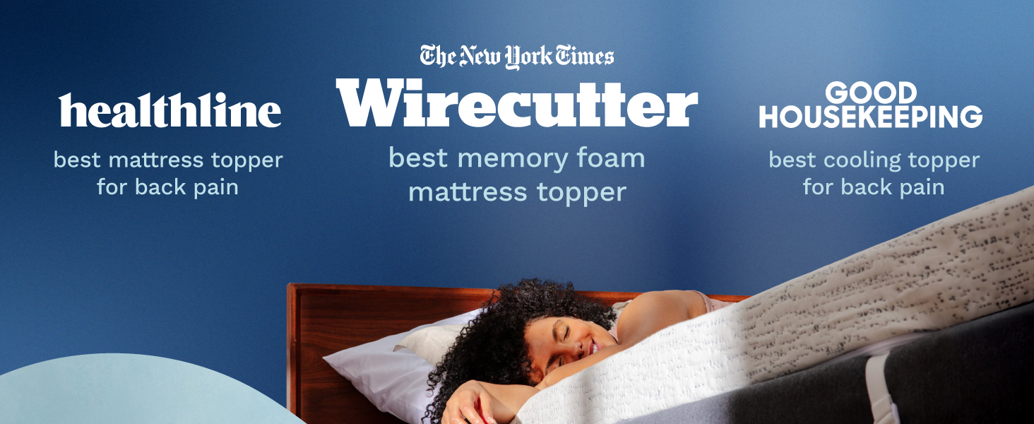 Best Memory Foam Mattress Topper by NYT Wirecutter &amp; Best for Back Pain by Healthline &amp; GH