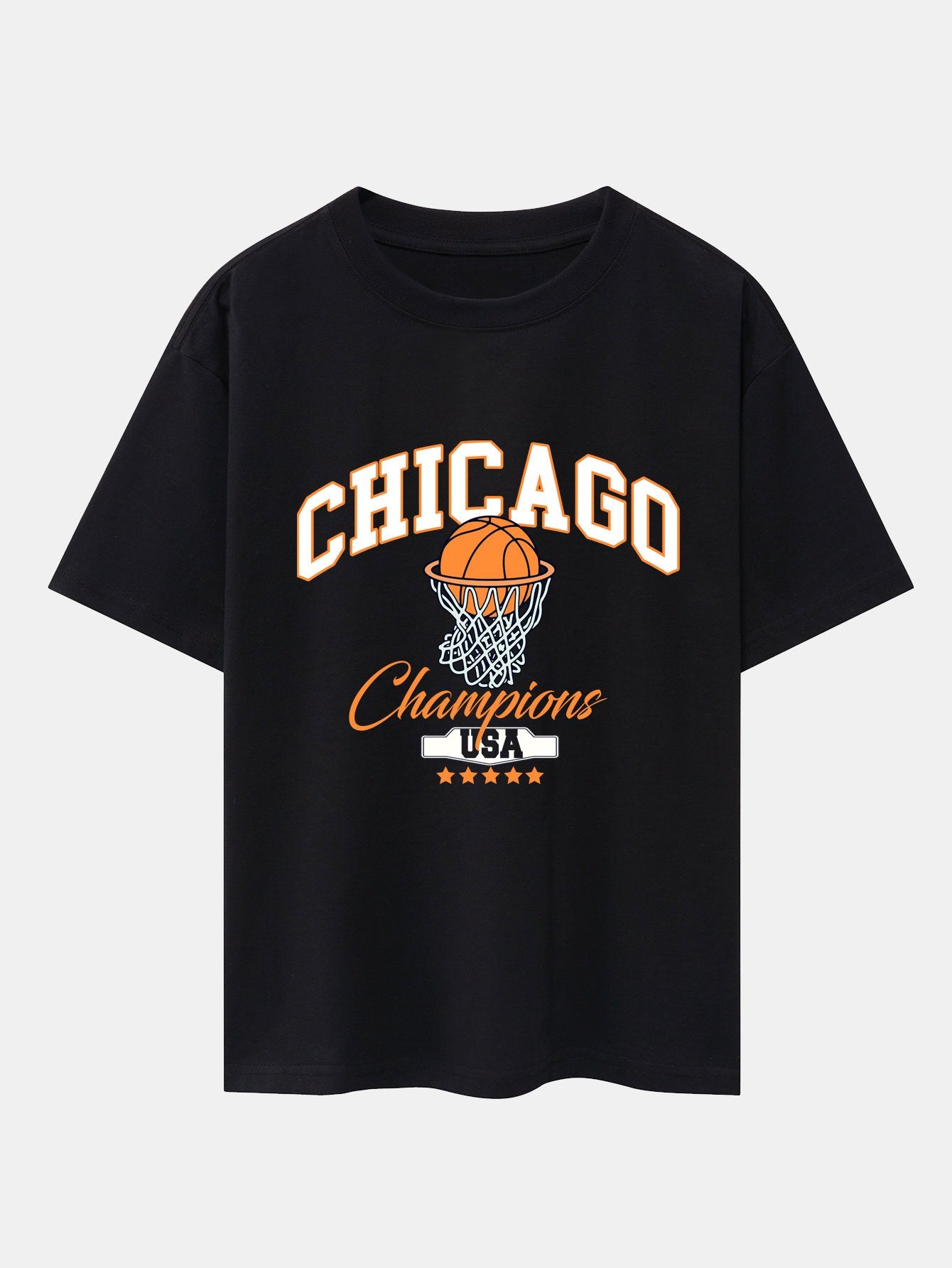 T-shirt oversize imprimé basketball Chicago