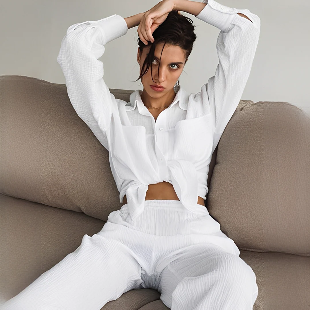Lucille - Ensemble Relax Deux Pièces avec Pantalon