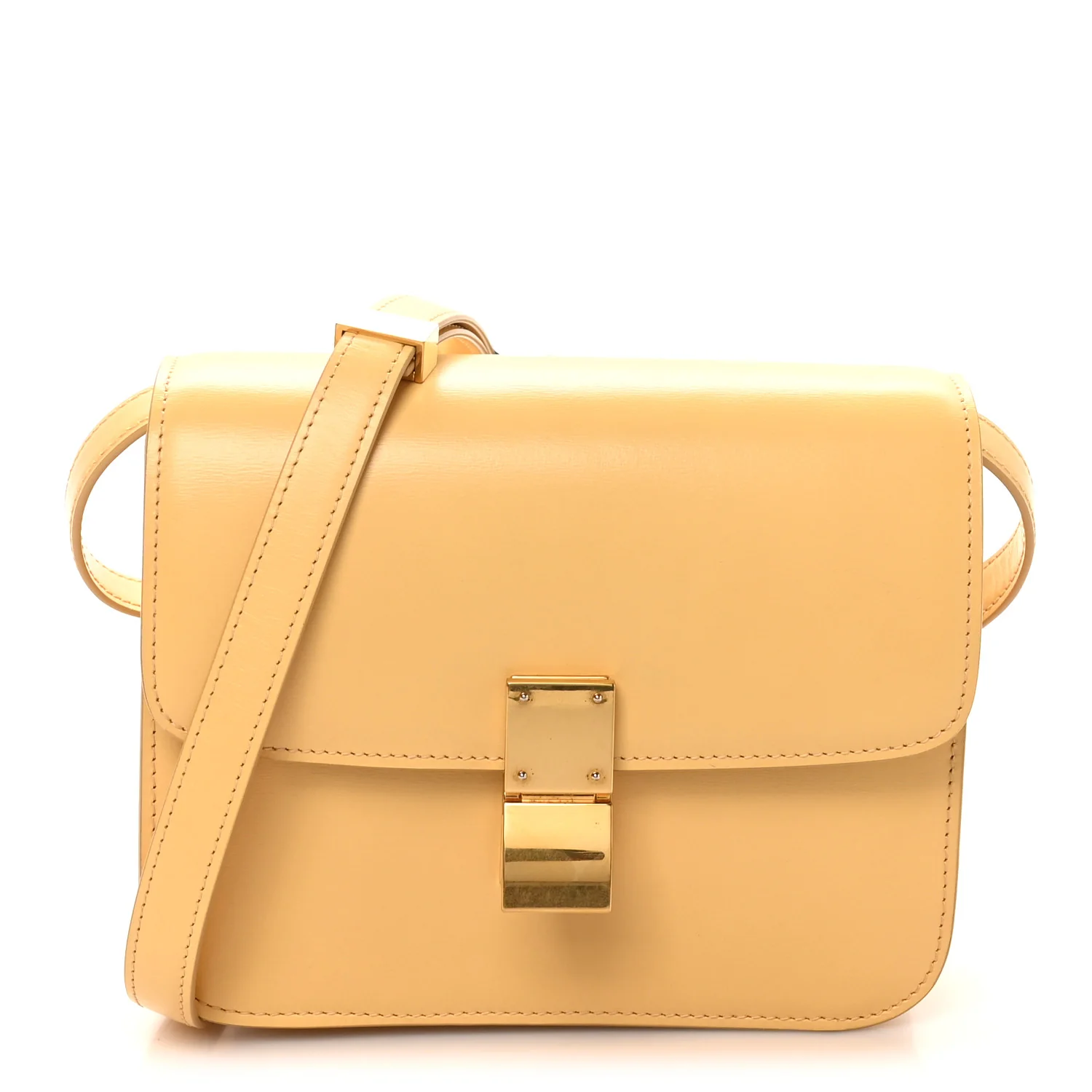 Liege Calfskin Teen Classic Box Flap Bag Sand