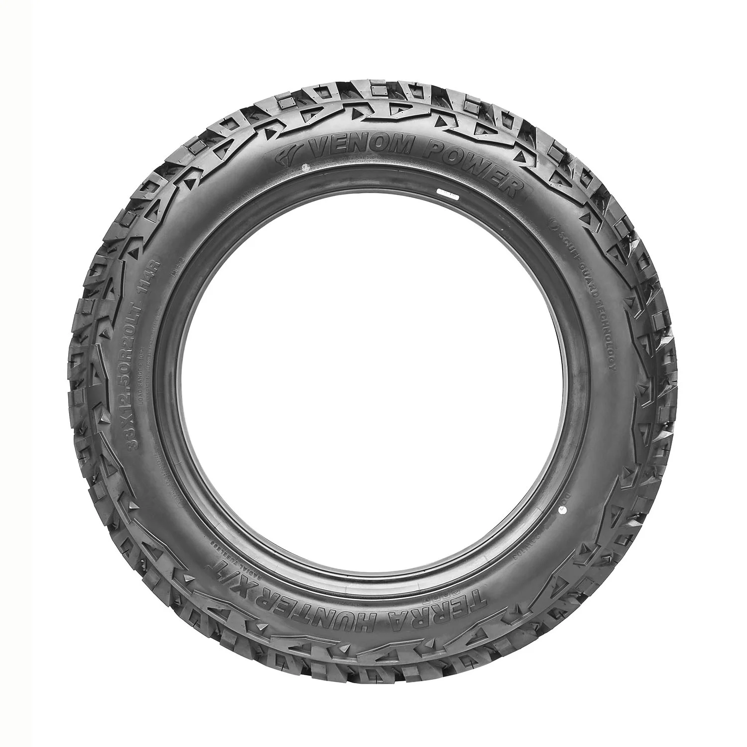 Set of 4 Venom Power Terra Hunter X/T LT35X12.50R20 125R F Tires