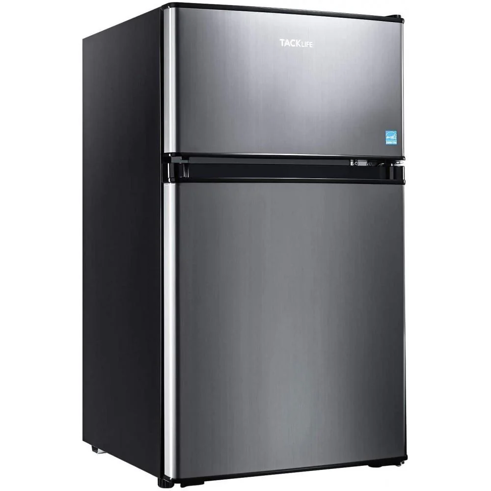 Mini-réfrigérateur avec congélateur, petit réfrigérateur de 88 litres (3,1 pi³), réfrigérateur compact avec éclairage LED