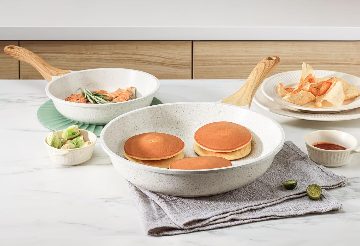 SENSARTE Nonstick Ceramic Cookware Set, 13-Pcs Non-toxic Pots and Pans Set