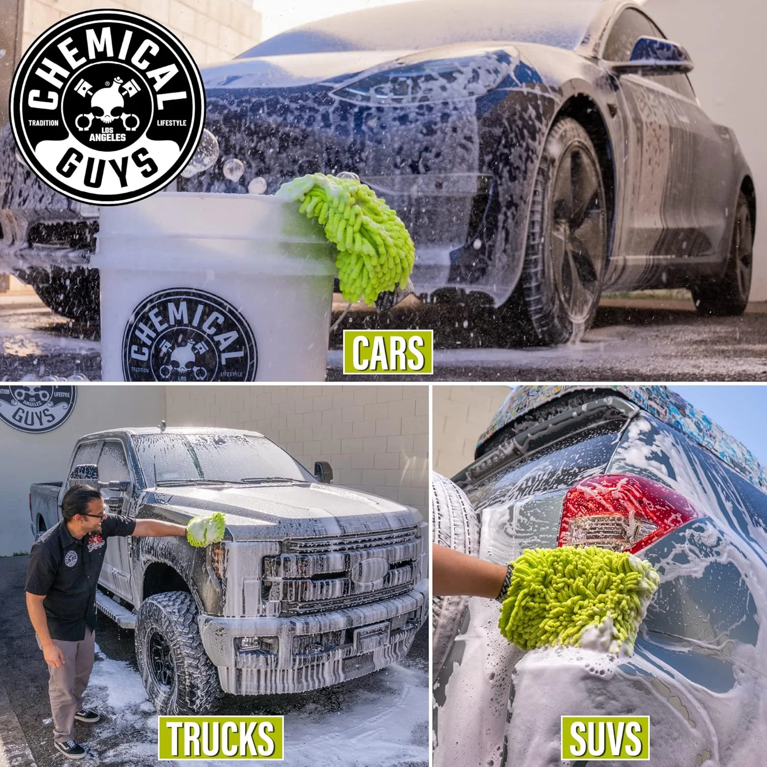 HOL340 15-Piece Arsenal Builder Car Wash Kit with Foam Gun, Bucket, and (5) 16 oz Car Care Cleaning Chemicals, Gift for Car Truck Lovers, Dads and DIYers (Works w/Garden Hose) - Image 10