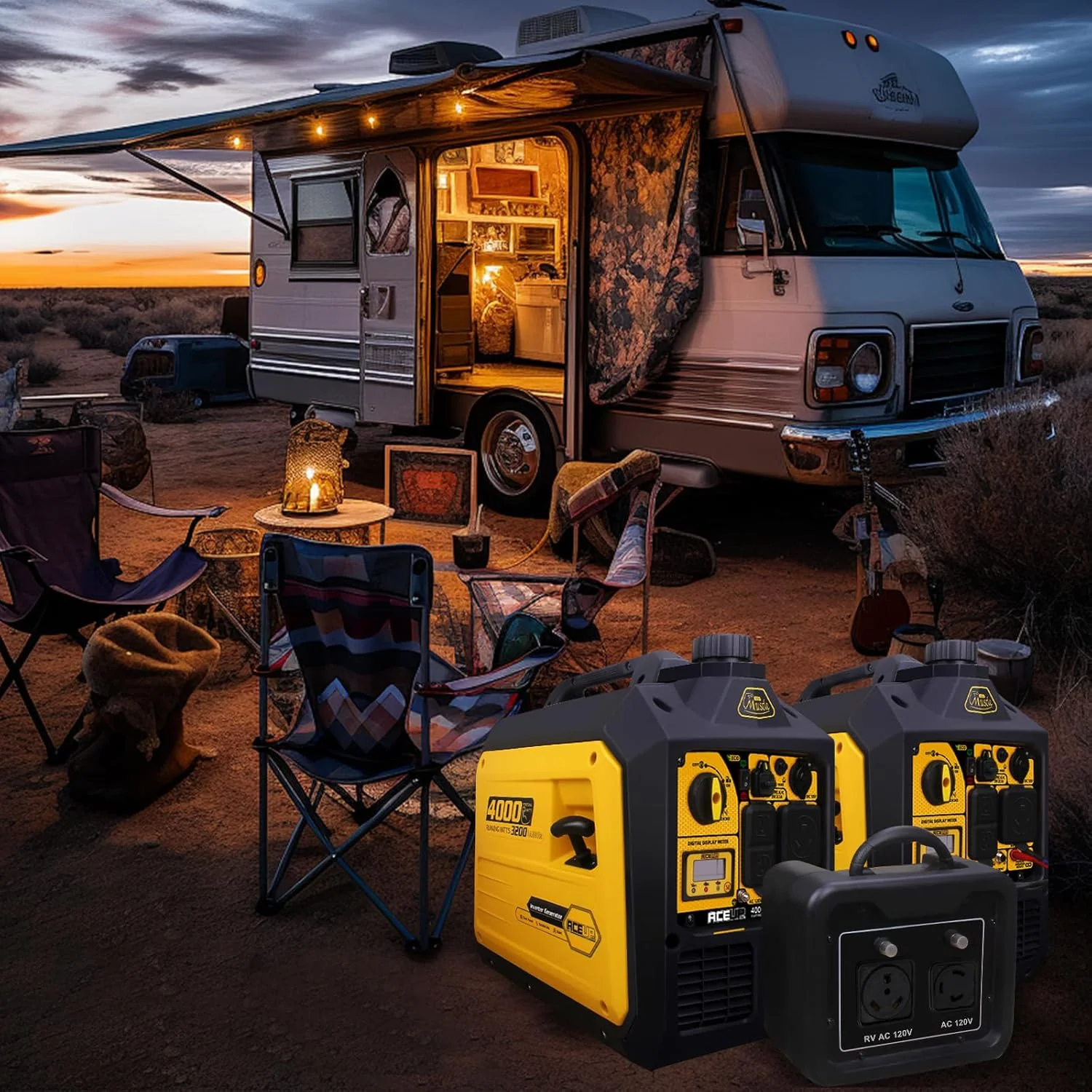 4000 Watt Portable Inverter Generator, Gas Powered Generator Quiet for Home, 3500W RV-Ready, EPA Compliant - Image 6