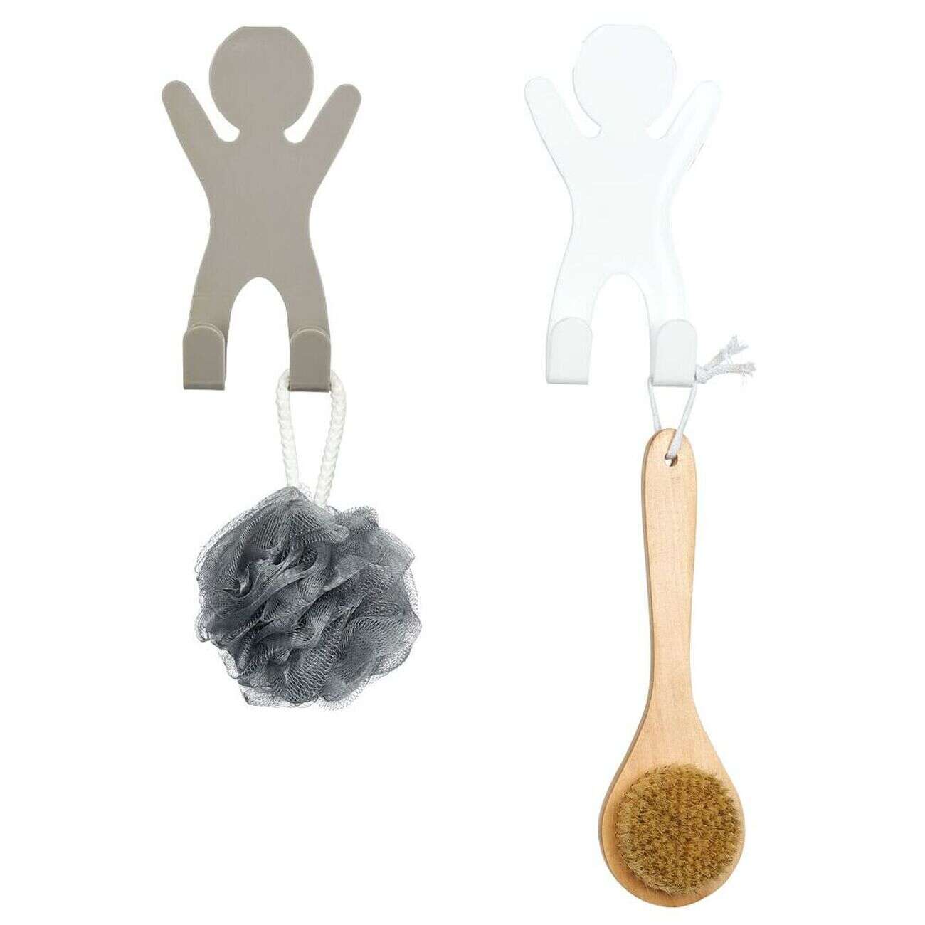 Crochet de porte forme bonhomme bleu - 10,5xH.19 cm