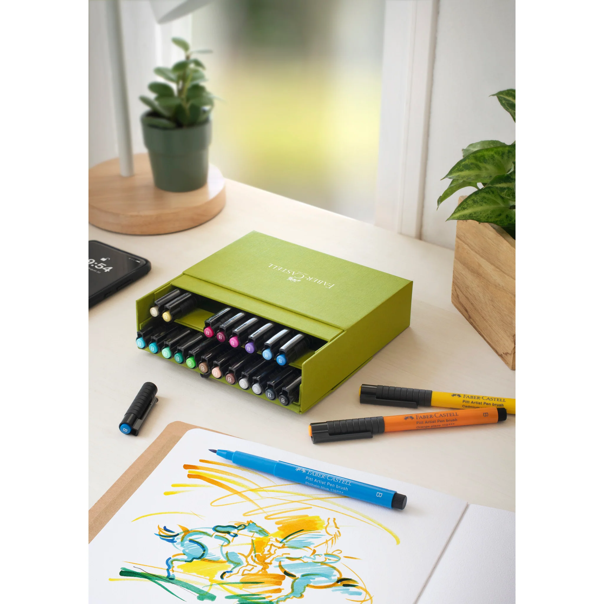 Stylo-pinceau Pitt Artist - Coffret cadeau Studio de 24 pièces