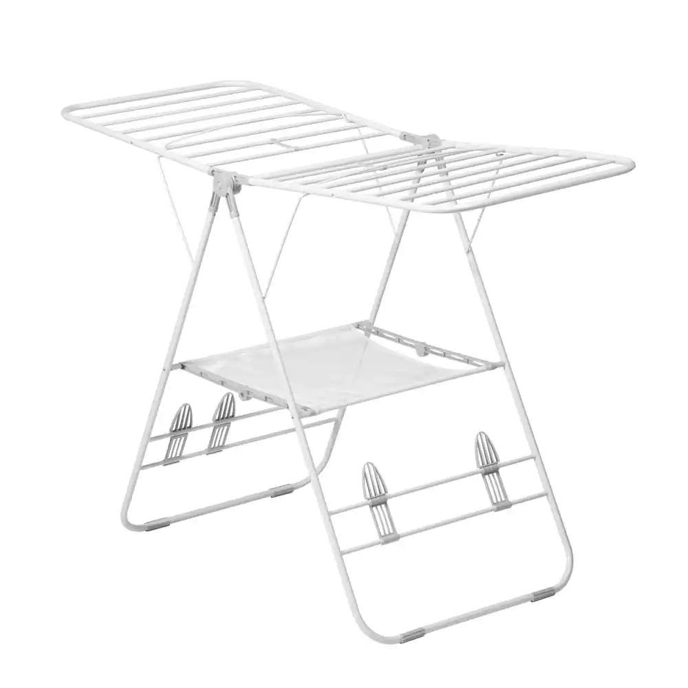 57 in. L x 37 in. H White Heavy-Duty Gullwing Portable Drying Rack