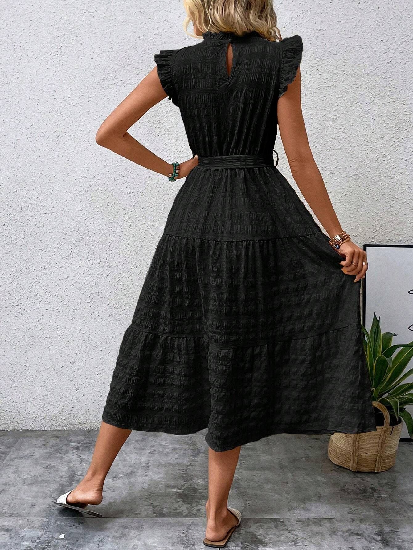 Sophie Paris | Robe à lacets à manches volantes