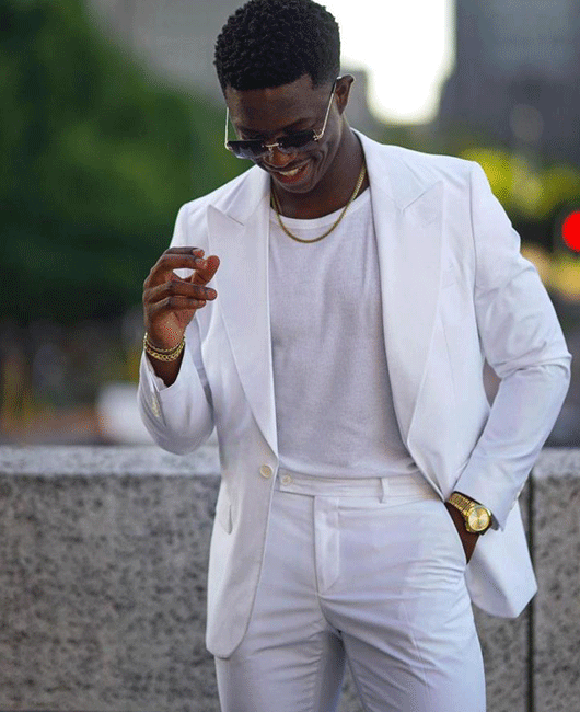 Ensemble 2 pièces élégant blazer à col à revers uni et pantalon