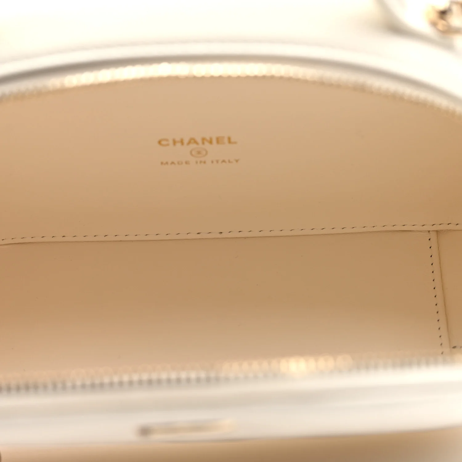 Grained Calfskin Quilted Top Handle Chain Clutch White
