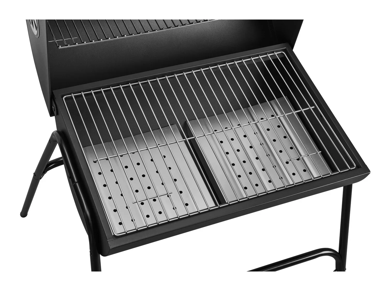 GRILLMEISTER Barbecue baril  charbon de bois, 51 x 34 cm