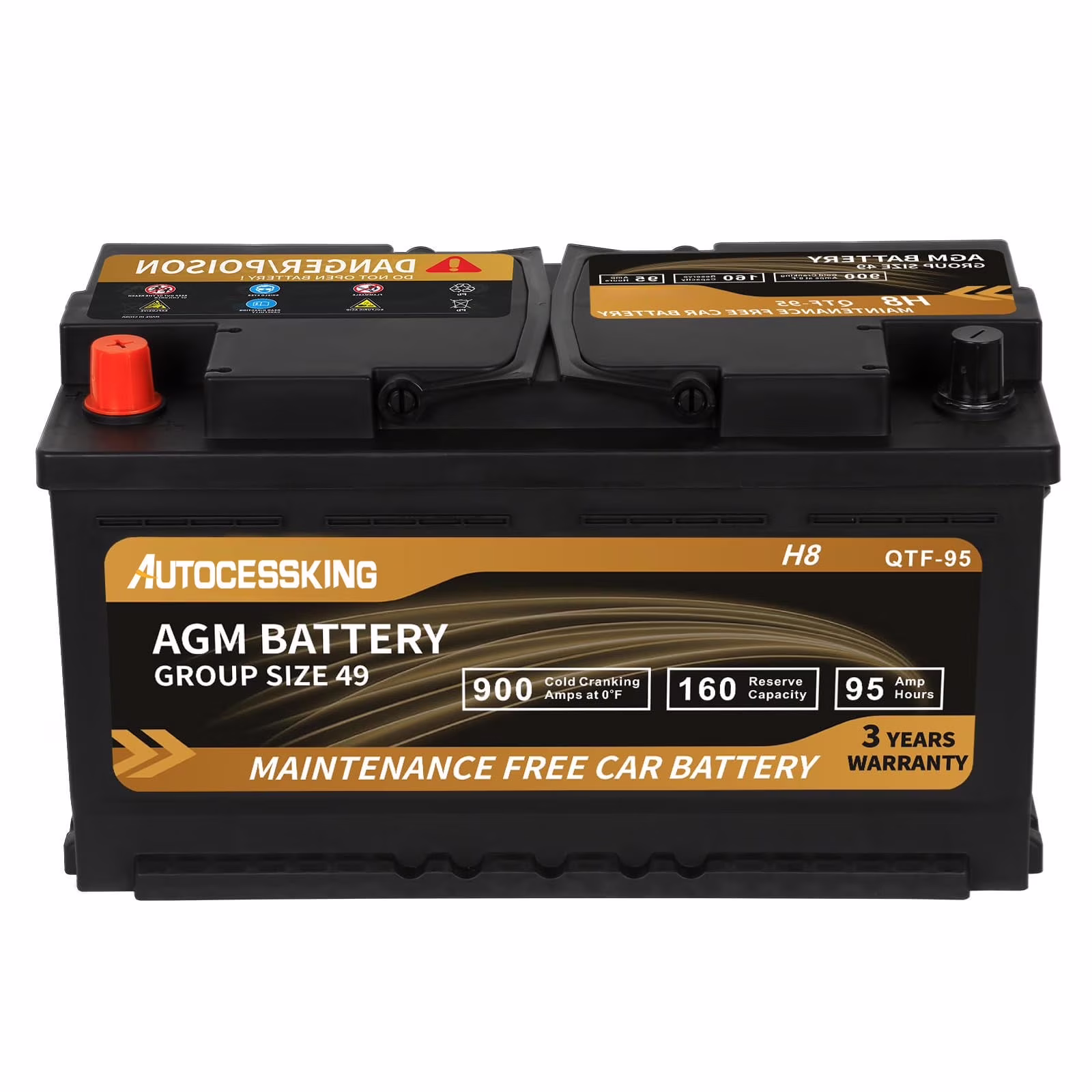 Platinum AGM Battery, Group 47 Rechargeable Automotive Batteries for Car, 12V H5 680CCA 60Ah 100RC(47) - Image 5