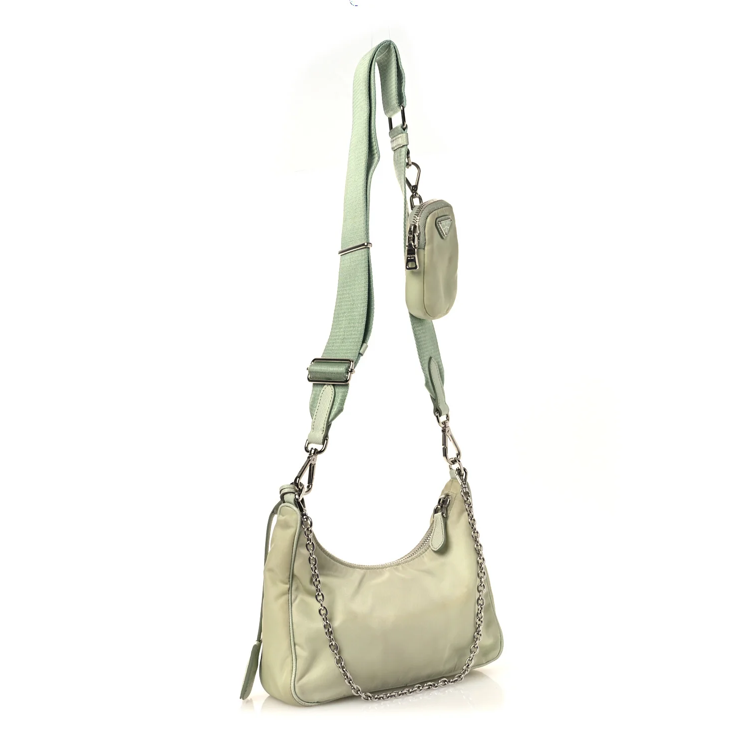 Re-Nylon Saffiano Re-Edition 2005 Shoulder Bag Acqua