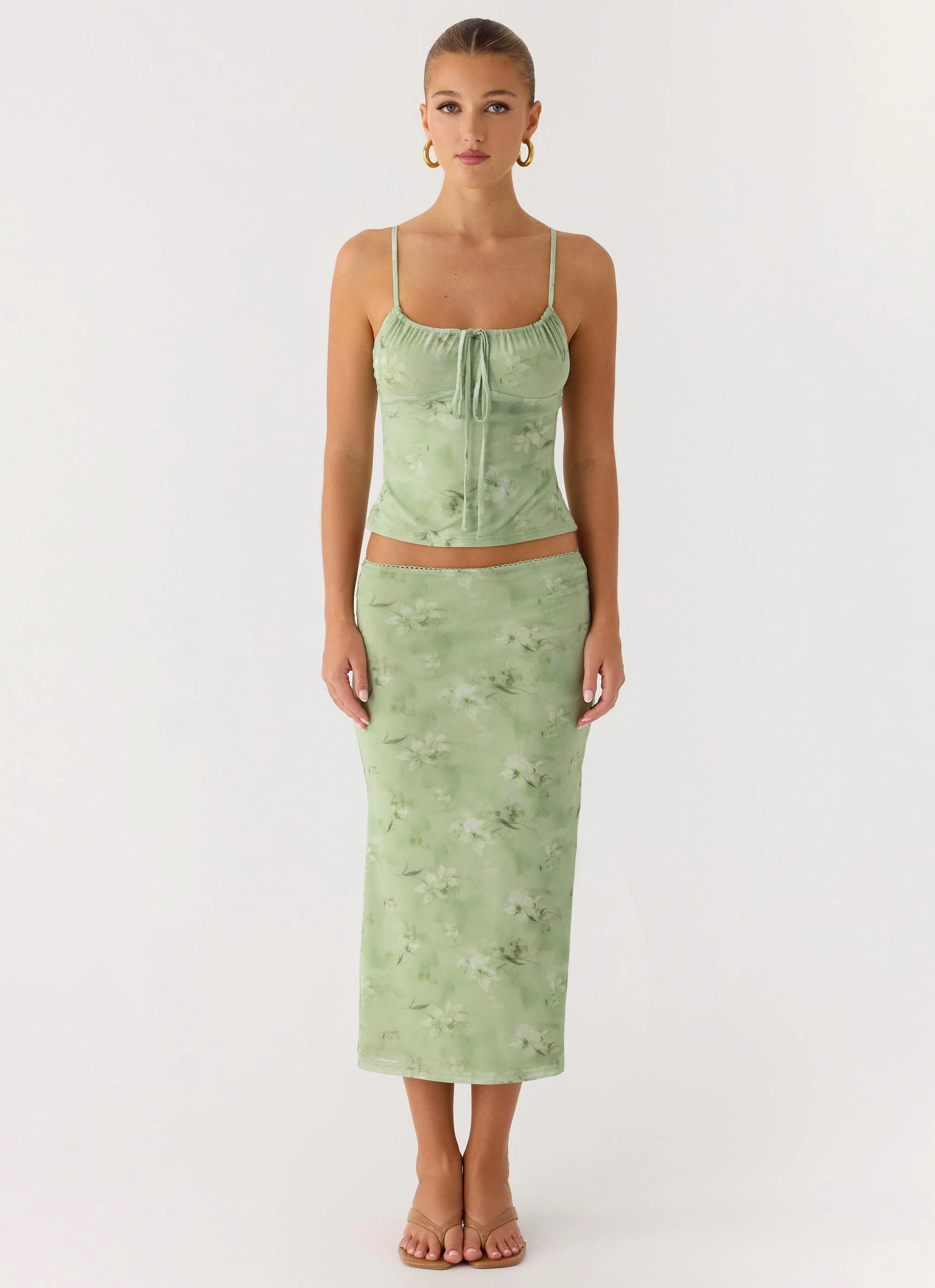 Bending My Rules Top - Blurred Lime