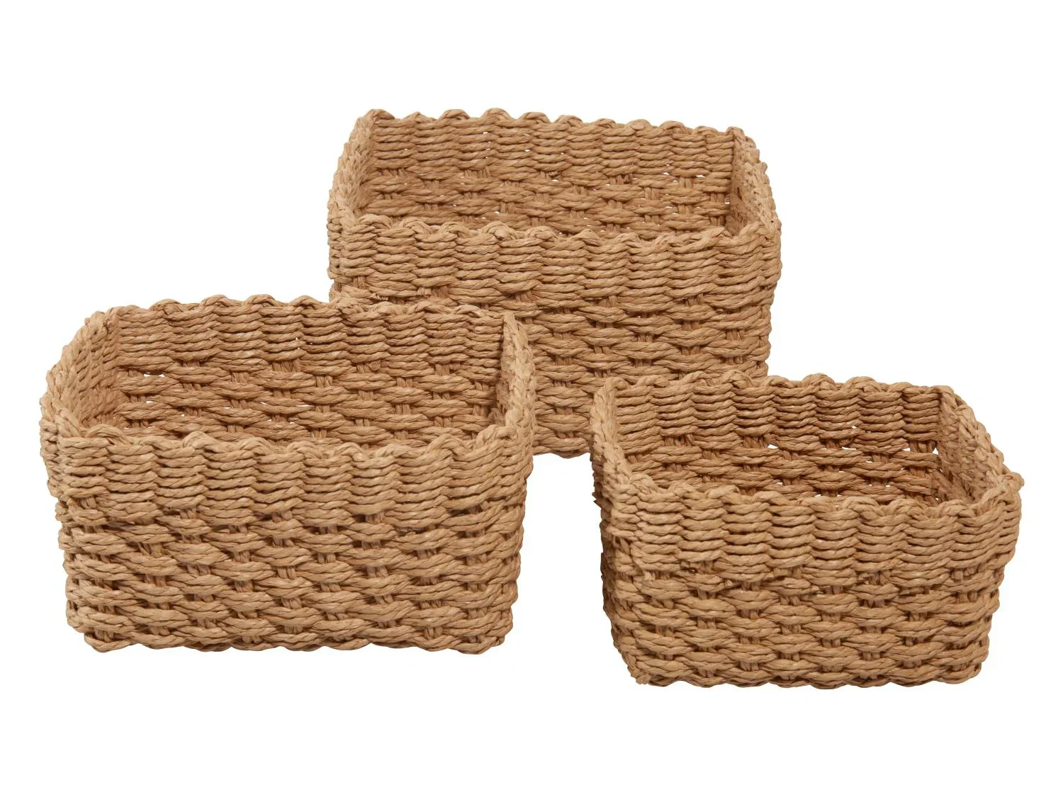 W5 Lot de 3 paniers de rangement