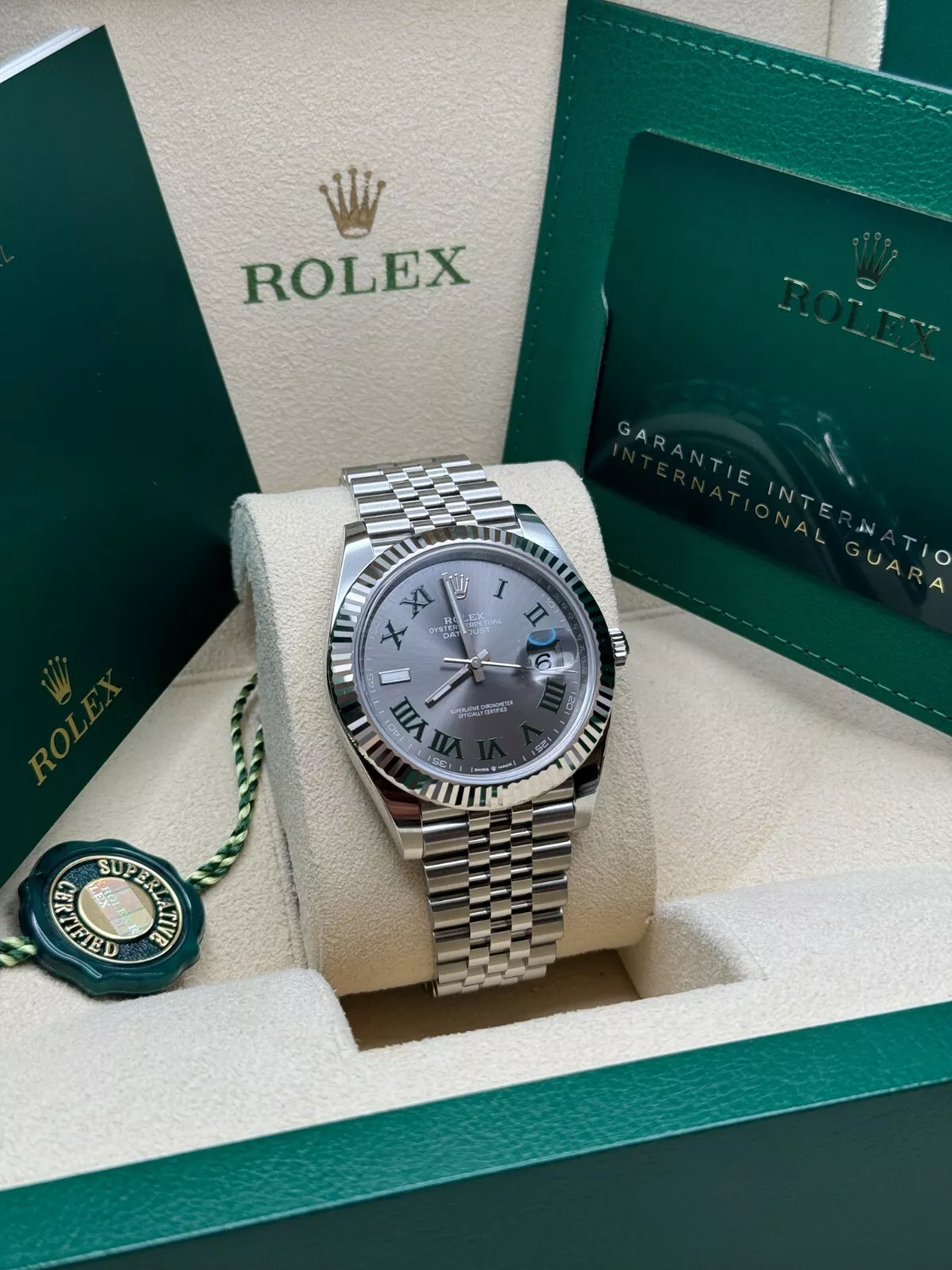 [Super Clone]RLX  Datejust 41mm 126334-0022 Slate Roman Jubilee Stainless Steel Mens Watch