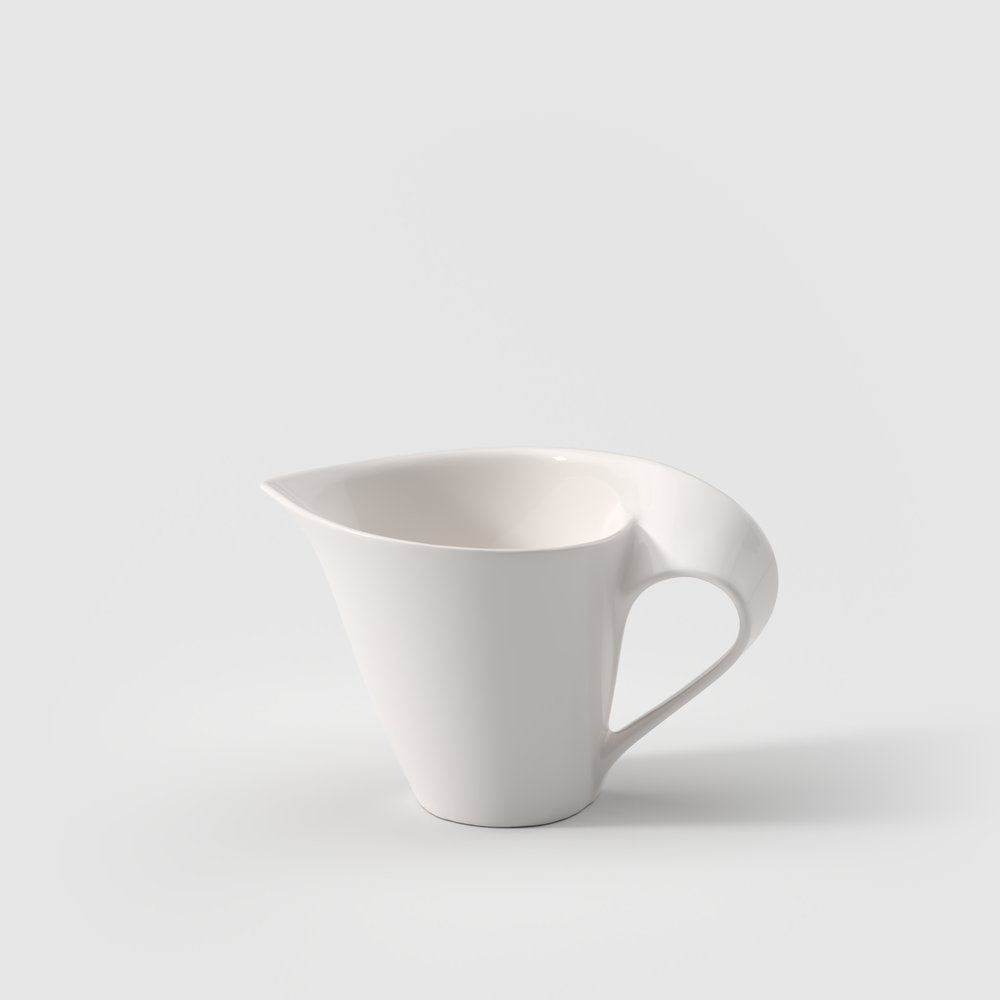NewWave Creamer - White, 3.8 oz, Premium Porcelain