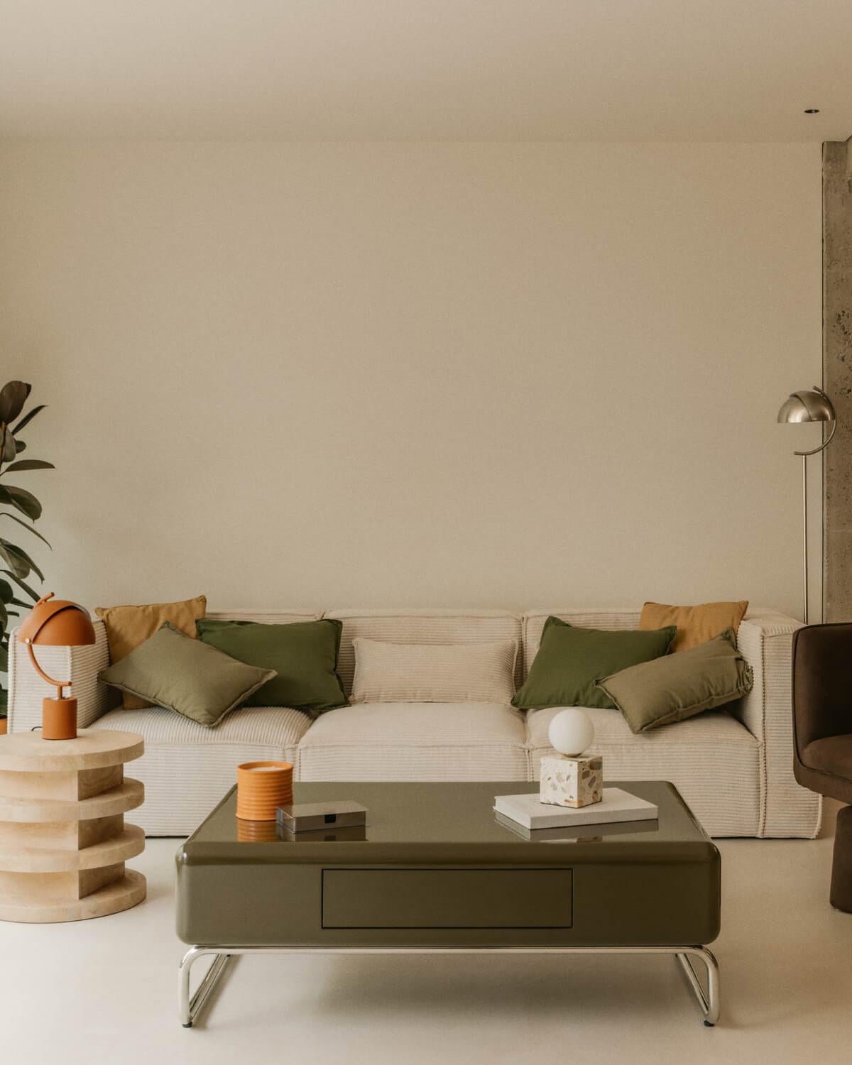 Kilhe Pana Gruesa - Sofá Modular de 3 Piezas con 2 Esquineros y Sillón de Pana Gruesa Kilhe
