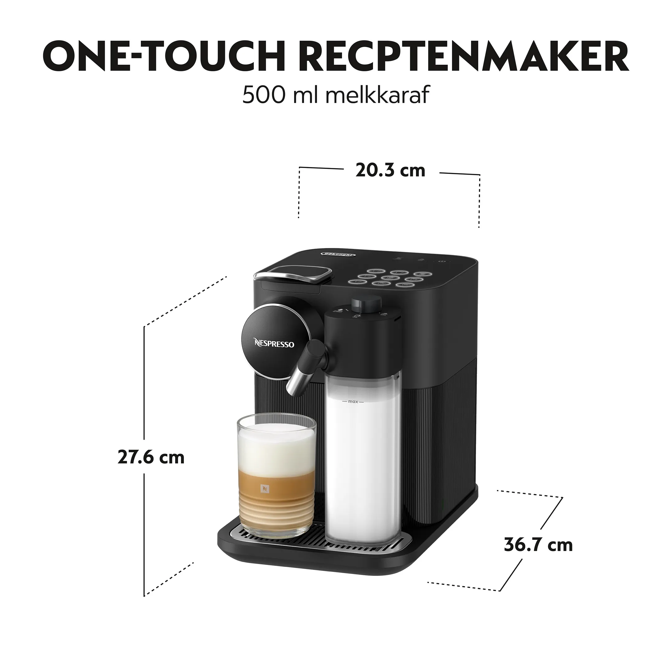 De'Longhi Nespresso Koffiemachine Gran Lattissima Black