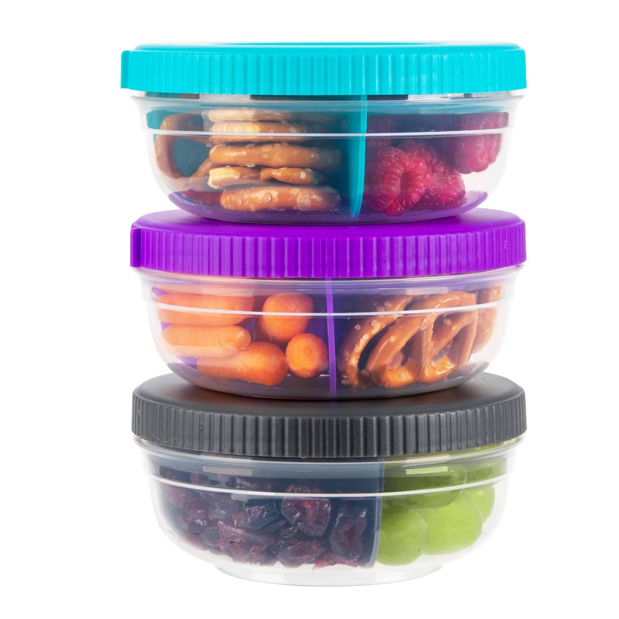 Snaplock Snack Stack Food Storage Containers Clear 3 ct | Target