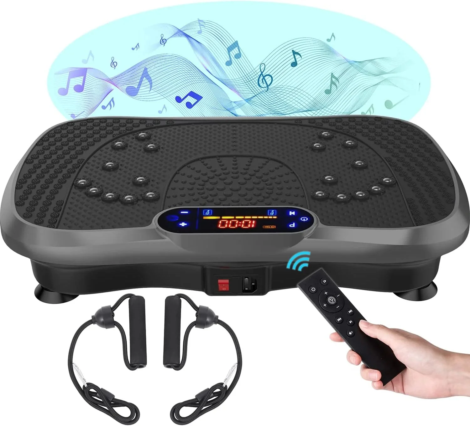 Vibration Plate Fitness Platform Exercise Machine Vibrating Lymphatic Drainage Shaking Full Body Shaker Workout Vibrate Stand Shake Board…