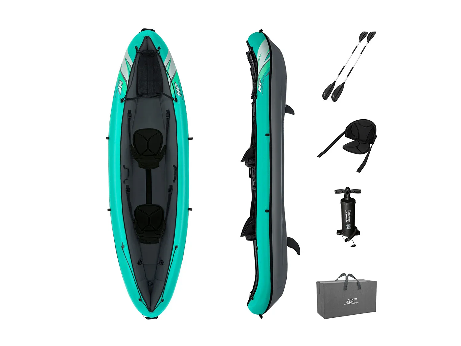 Bestway Kit kayak Hydro-Force  Ventura  pour 2 personnes 330 x 94 x 48 cm