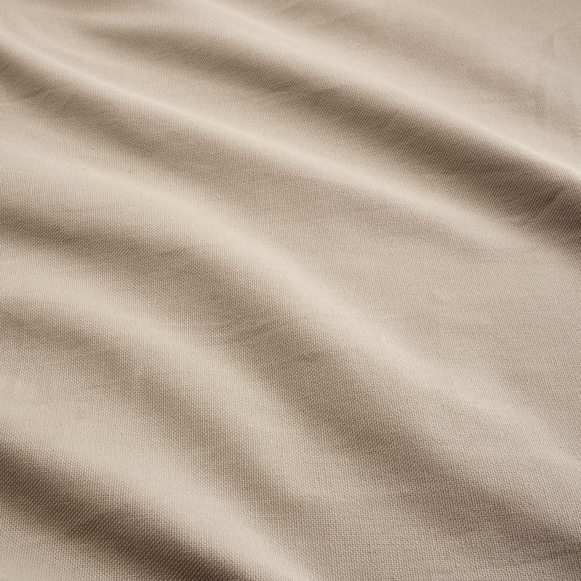 AGDE - Nappe brodée en coton 150x250cm - beige corde