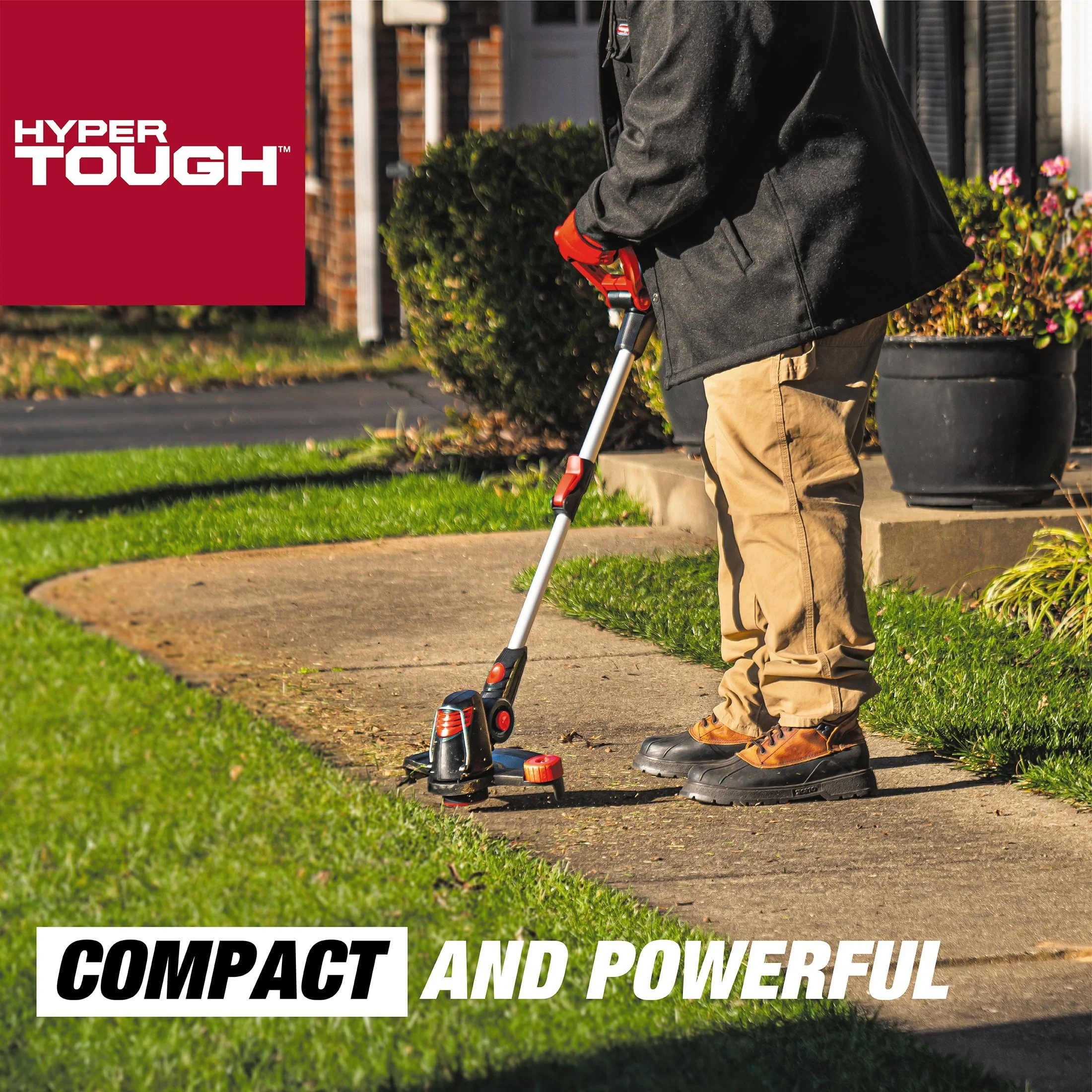 Hyper Tough 20V Max Cordless 12-inch String Trimmer, HT21-401-003-02(Black)