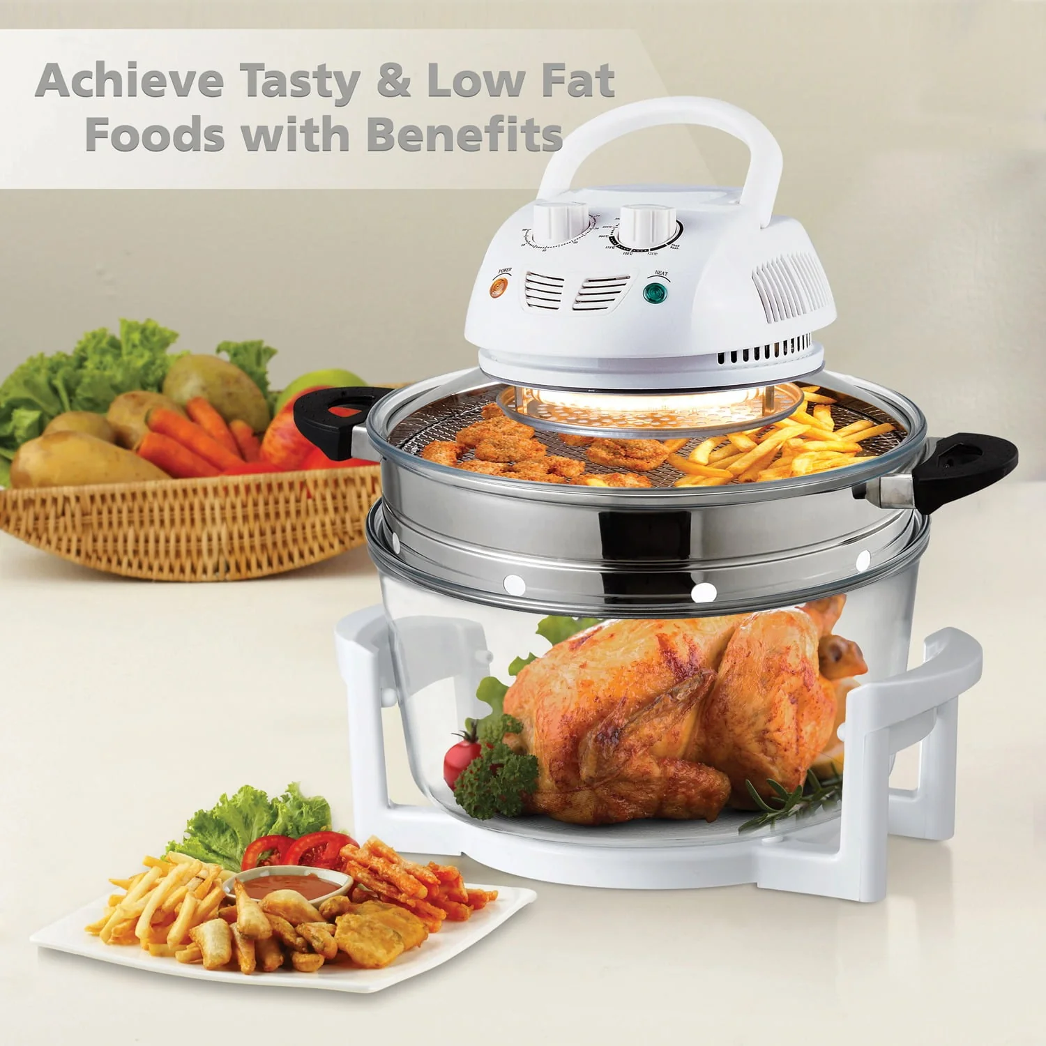 Nutrichef Halogen Oven Air - Fryer/Infrared Convection Cooker