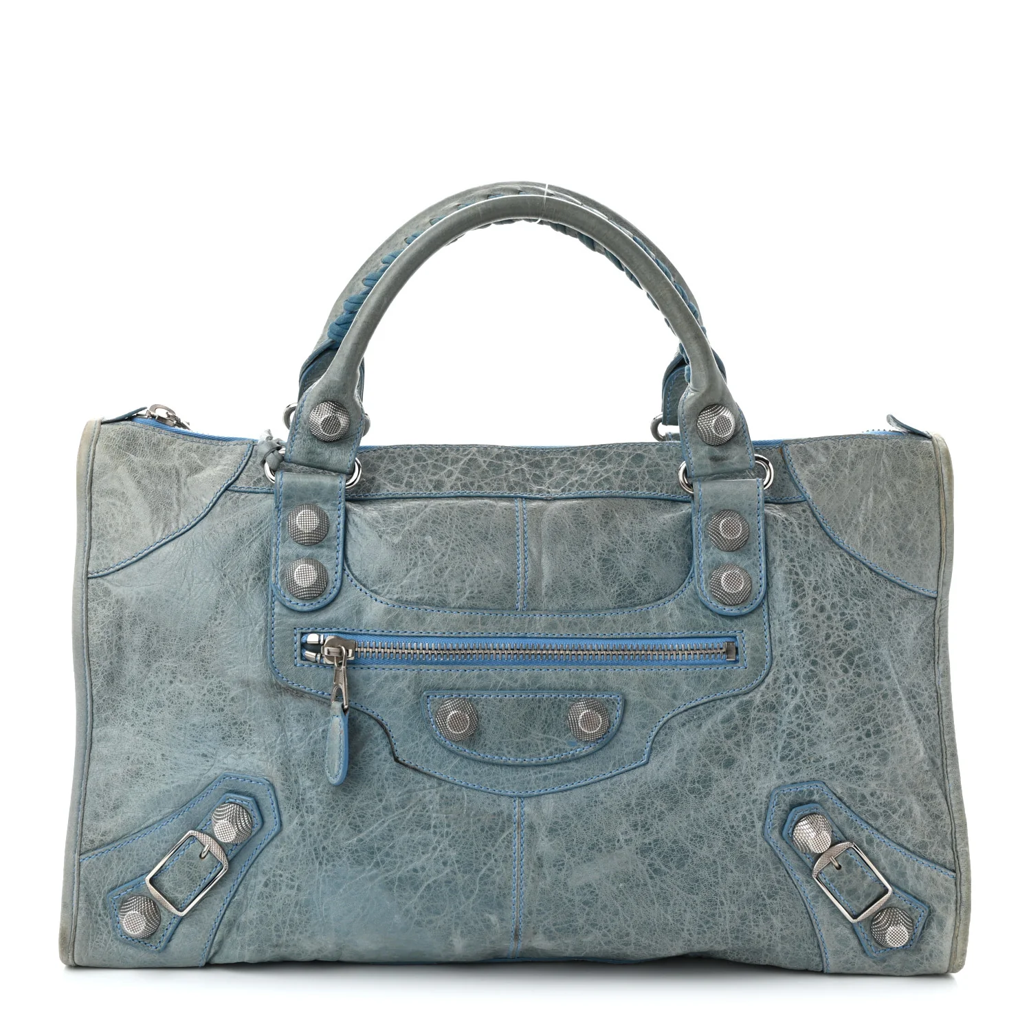 Agneau Giant 21 Silver Hardware Work Bleu Layette