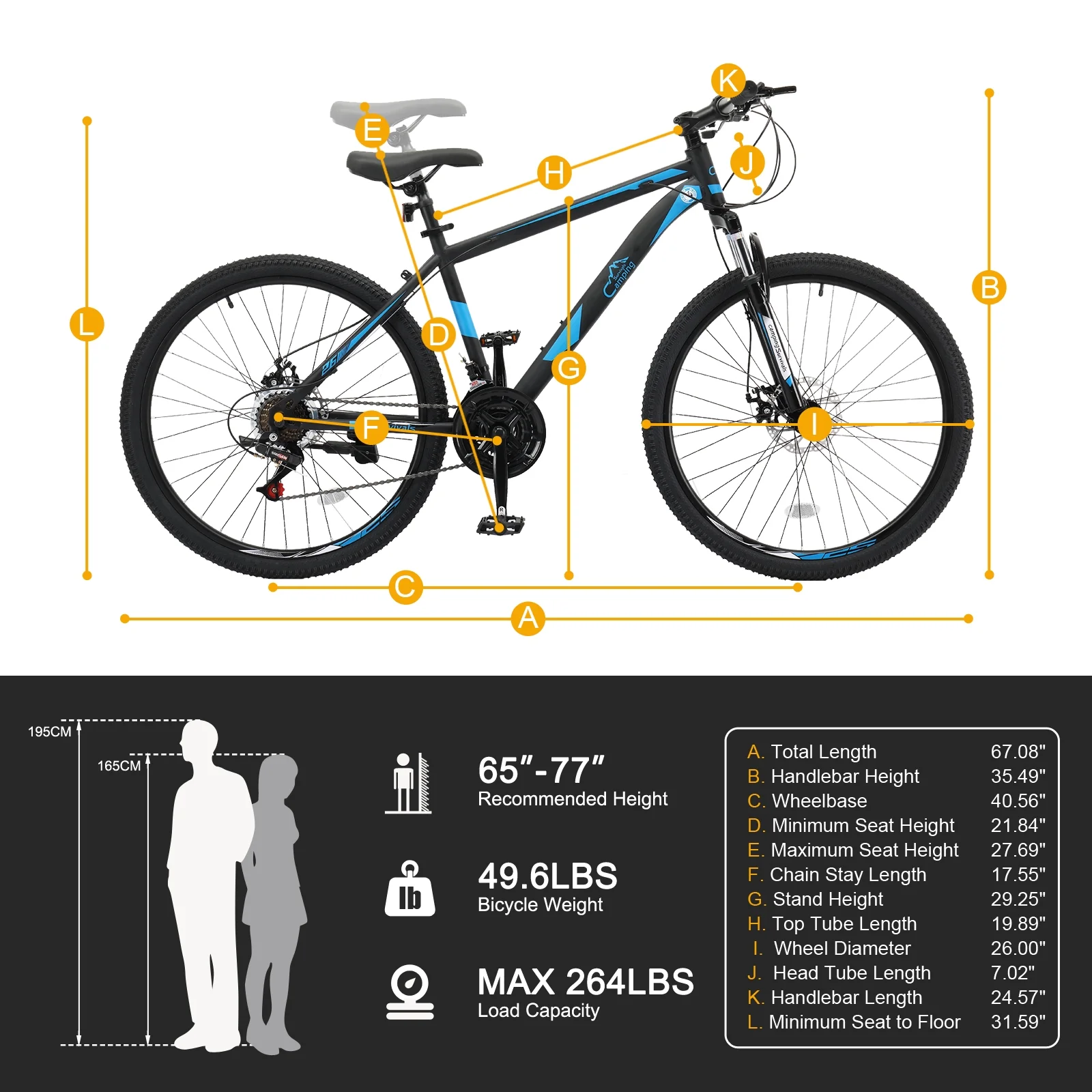 26" Lightweight Explorer Mountain Bike, 21-Speed for Men and Women Disc Brakes Suspension, Red/Black(RedBlack) - Image 10