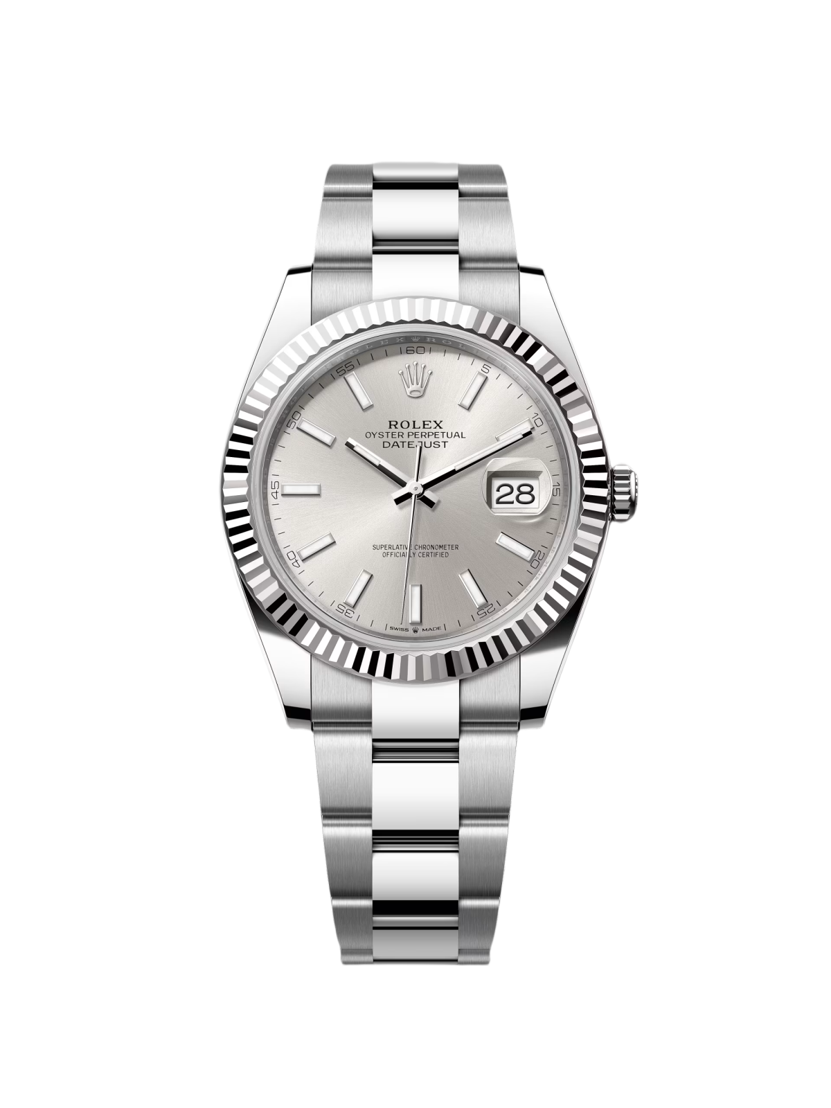 【Super Clone】RLX  Datejust 41mm 126334 Silver Index Jubilee Stainless Steel Mens Watch