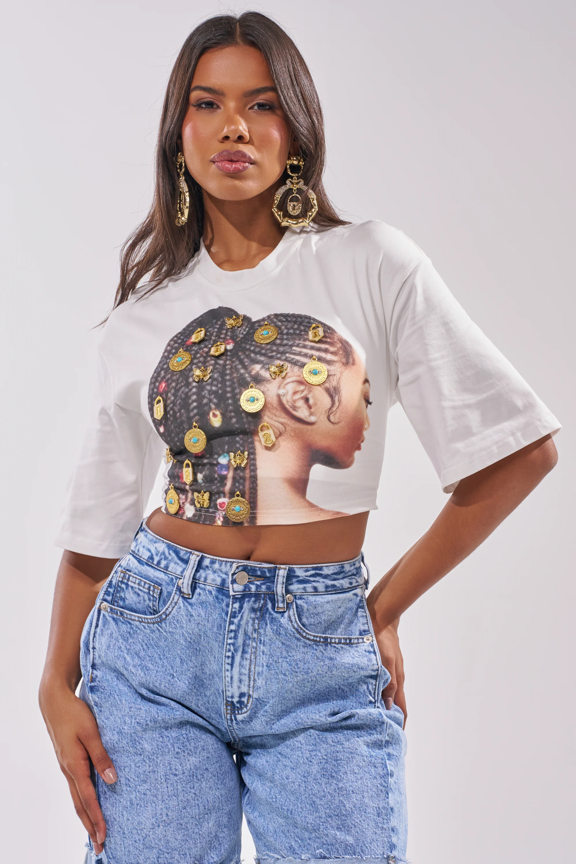 LOCKED AND LOADED EMBELLISHED TEE - Akira Store