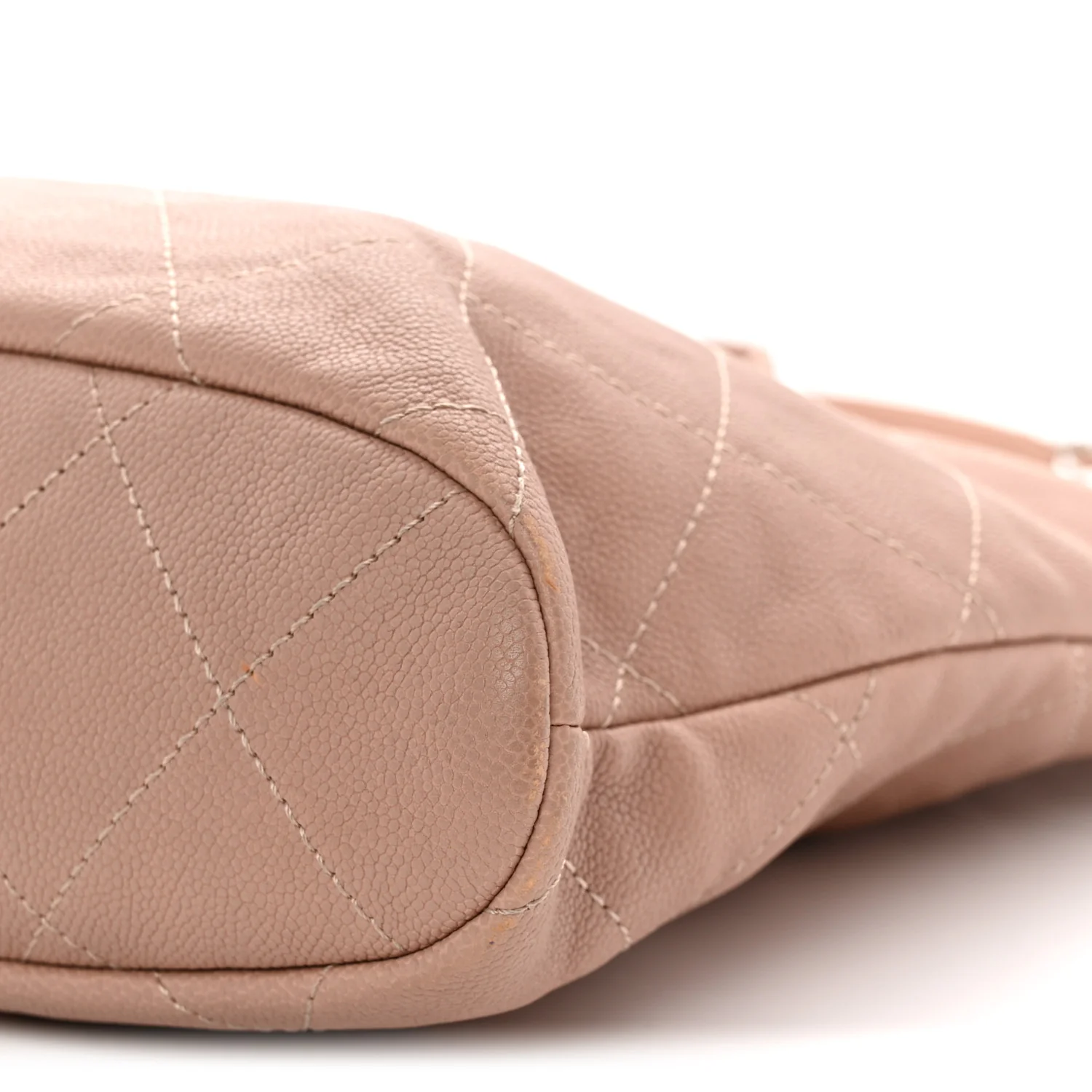 Caviar Quilted Shopping Tote Pink
